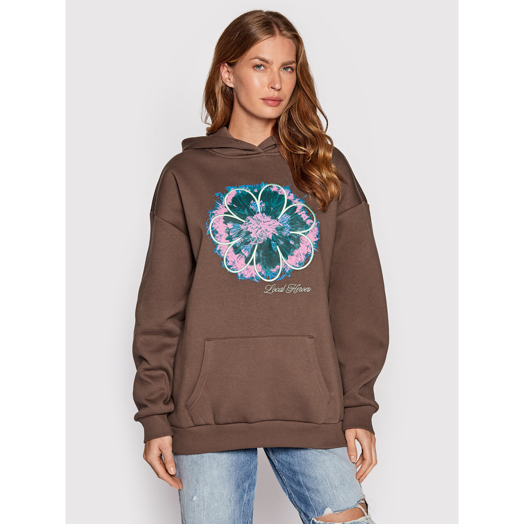 Local Heroes Mikina Bloom Hoodie AW22S0003 Hnědá Regular Fit - Pepit.cz