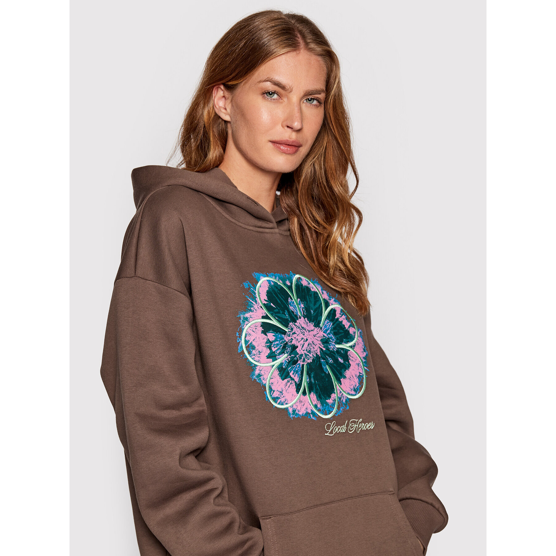 Local Heroes Mikina Bloom Hoodie AW22S0003 Hnědá Regular Fit - Pepit.cz