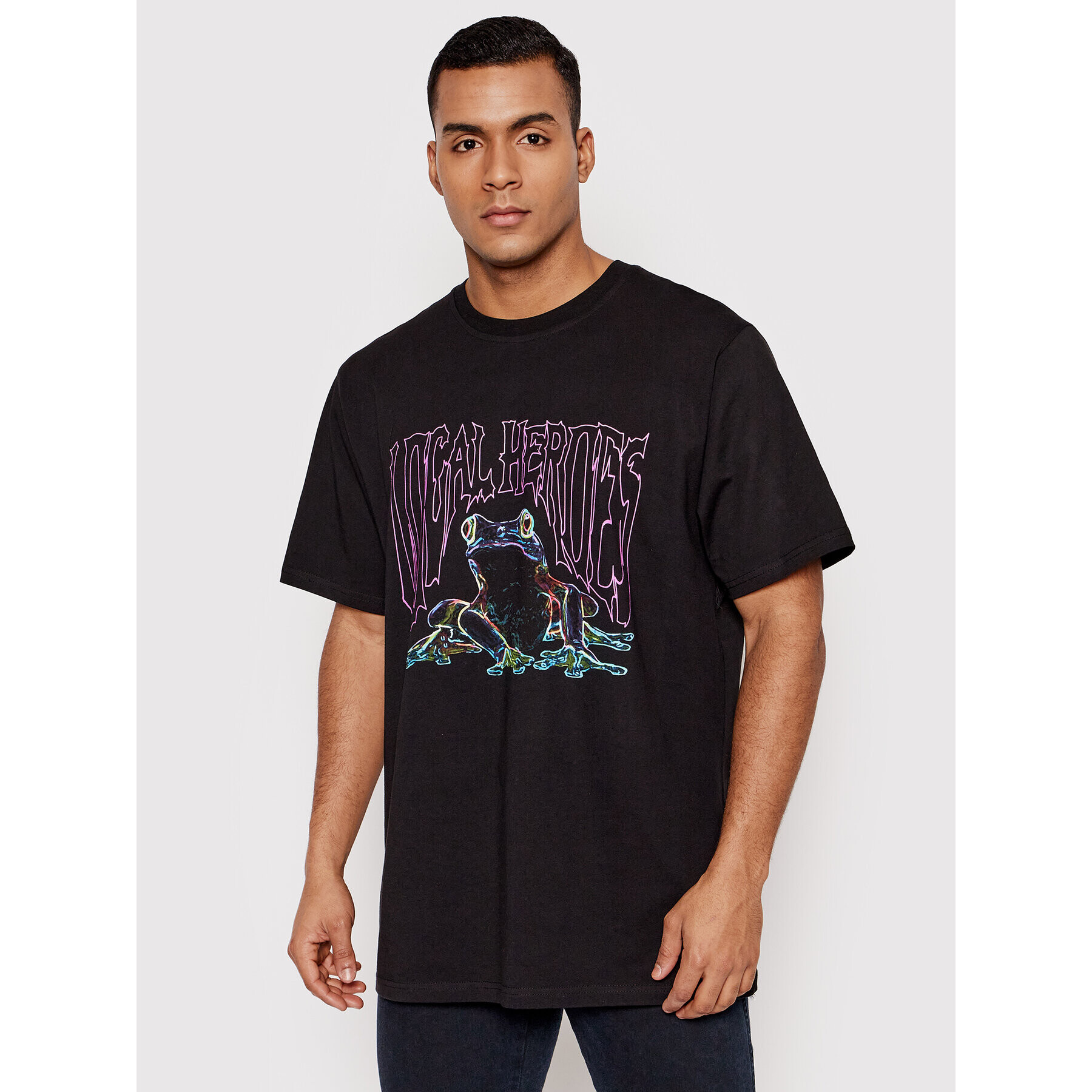 Local Heroes T-Shirt Dark Glow SS22T0035 Černá Oversize - Pepit.cz