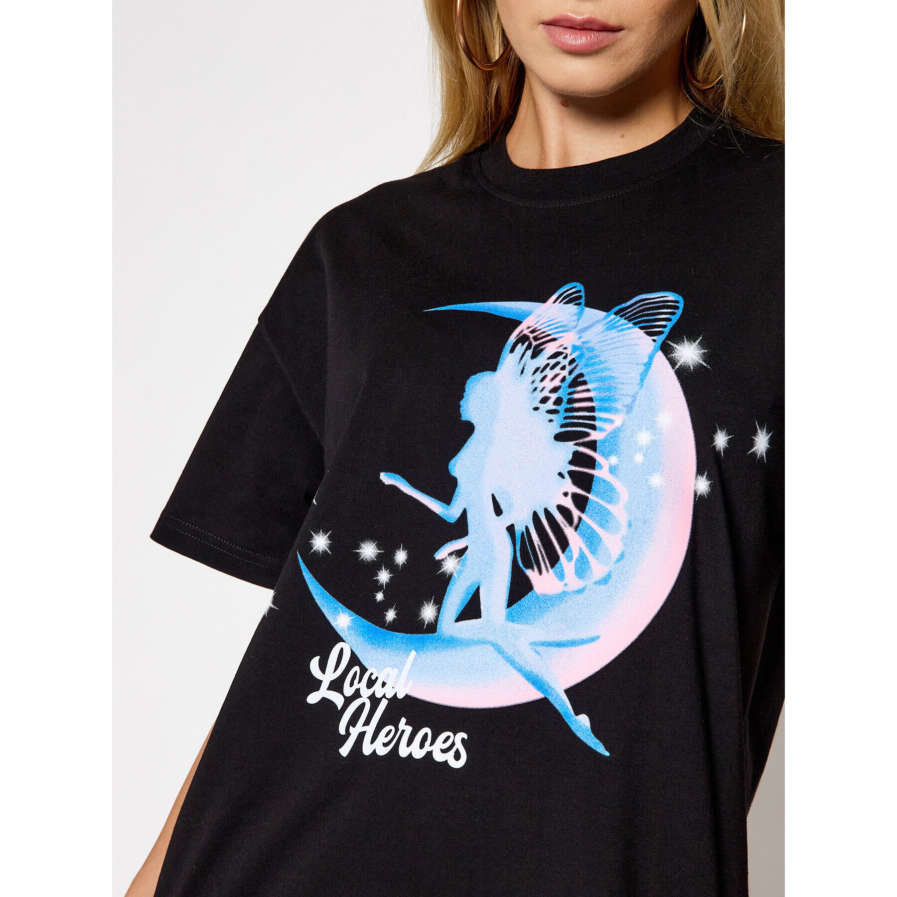 Local Heroes T-Shirt Magic Heaven AW21T0001 Černá Oversize - Pepit.cz