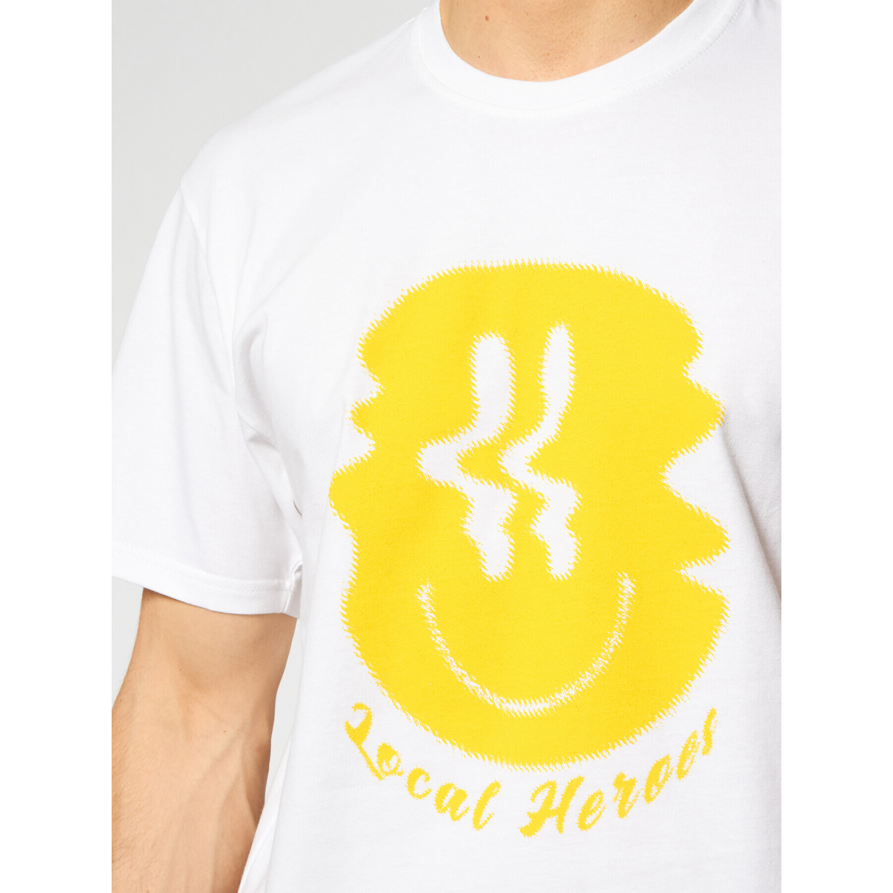 Local Heroes T-Shirt Smiley SS21T0008 Bílá Oversize - Pepit.cz