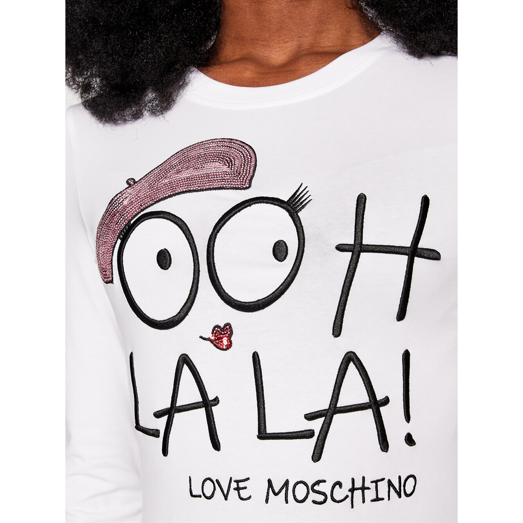 LOVE MOSCHINO Halenka W4G521E 2264 Bílá Regular Fit - Pepit.cz