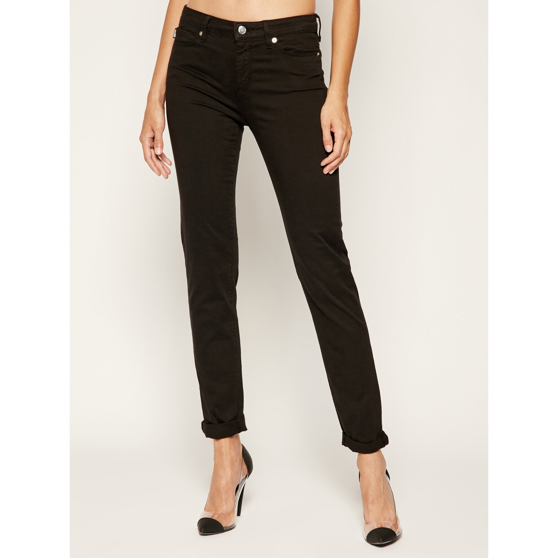 LOVE MOSCHINO Jeansy WQ38739S3300 Černá Slim Fit - Pepit.cz