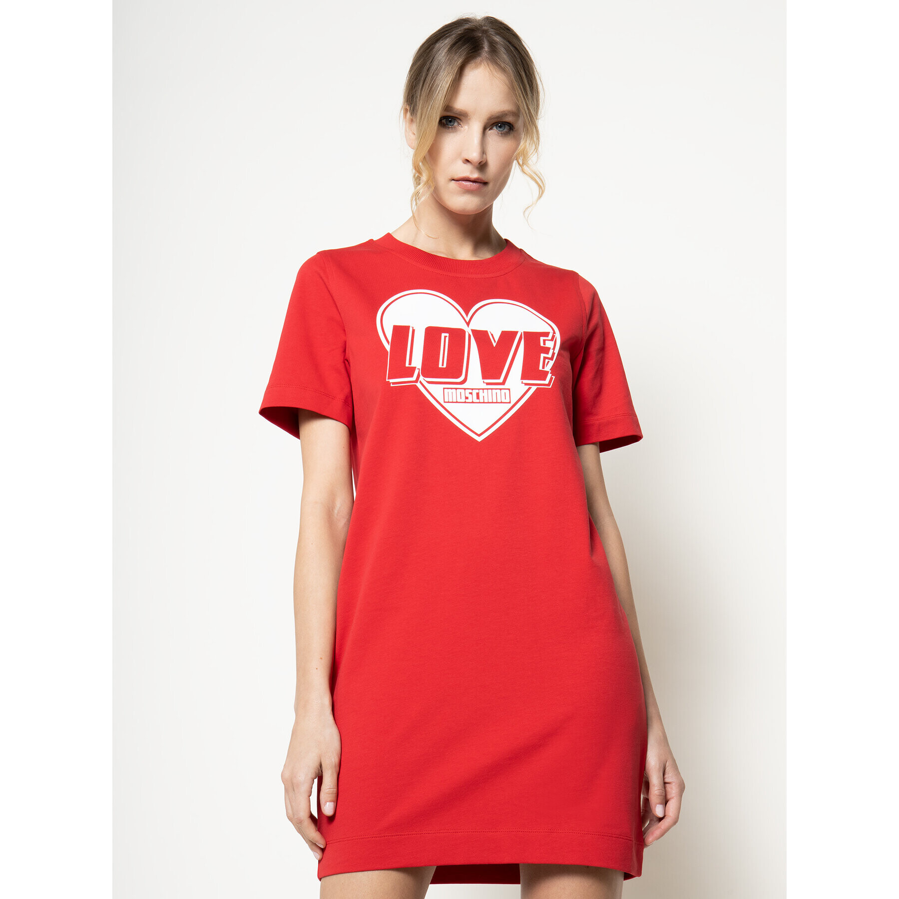 LOVE MOSCHINO Každodenní šaty W584714E 2124 Červená Regular Fit - Pepit.cz