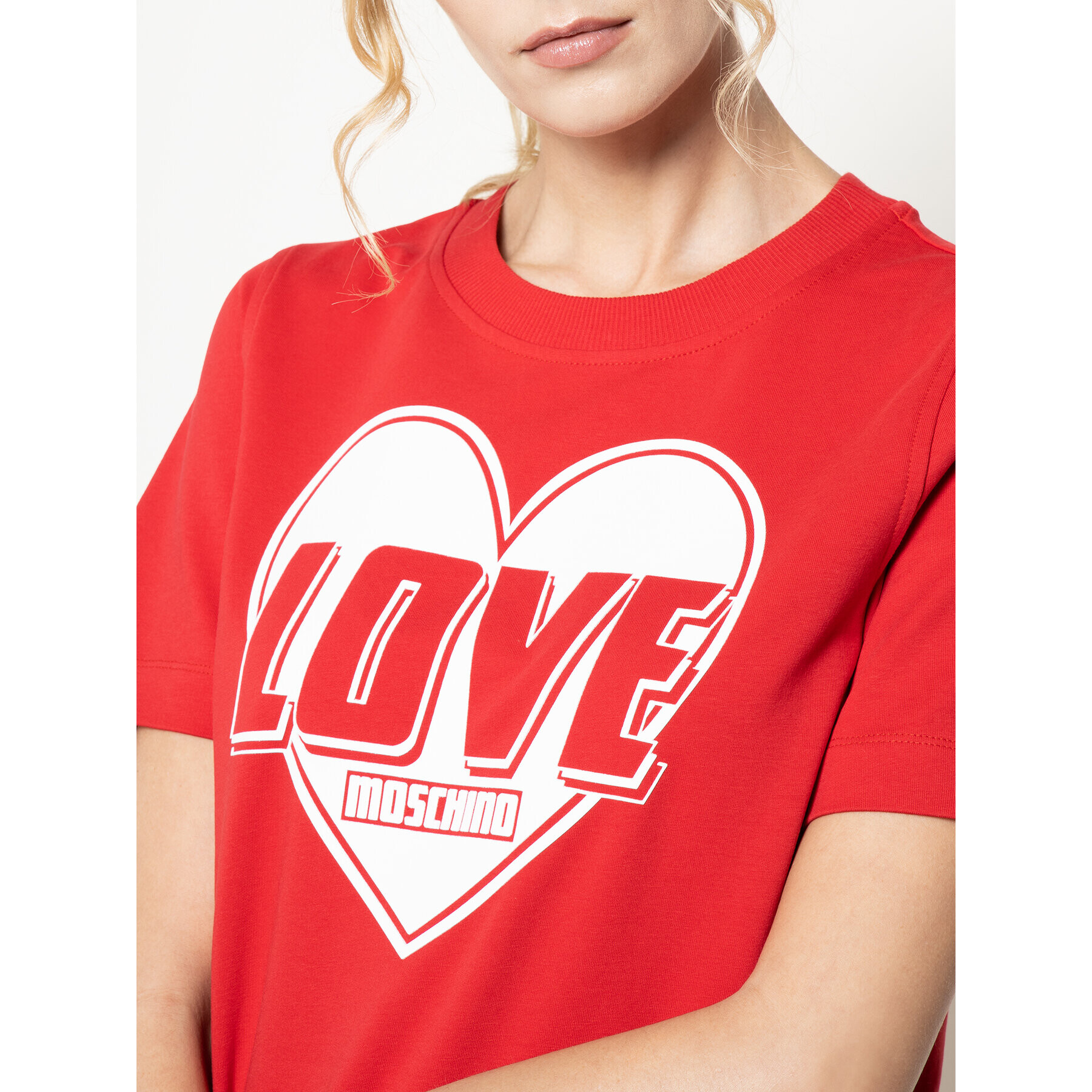 LOVE MOSCHINO Každodenní šaty W584714E 2124 Červená Regular Fit - Pepit.cz