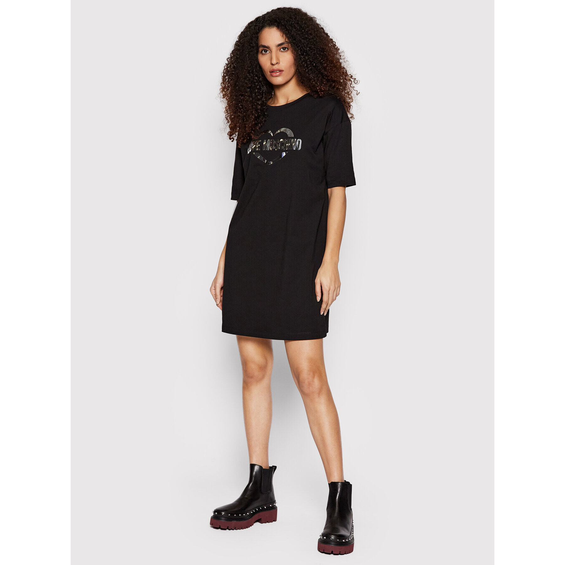 LOVE MOSCHINO Každodenní šaty W592334M 3876 Černá Regular Fit - Pepit.cz