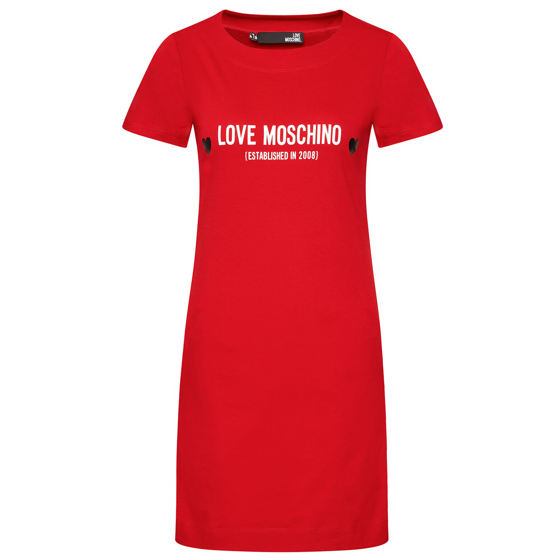 LOVE MOSCHINO Každodenní šaty W592913M 3876 Červená Regular Fit - Pepit.cz