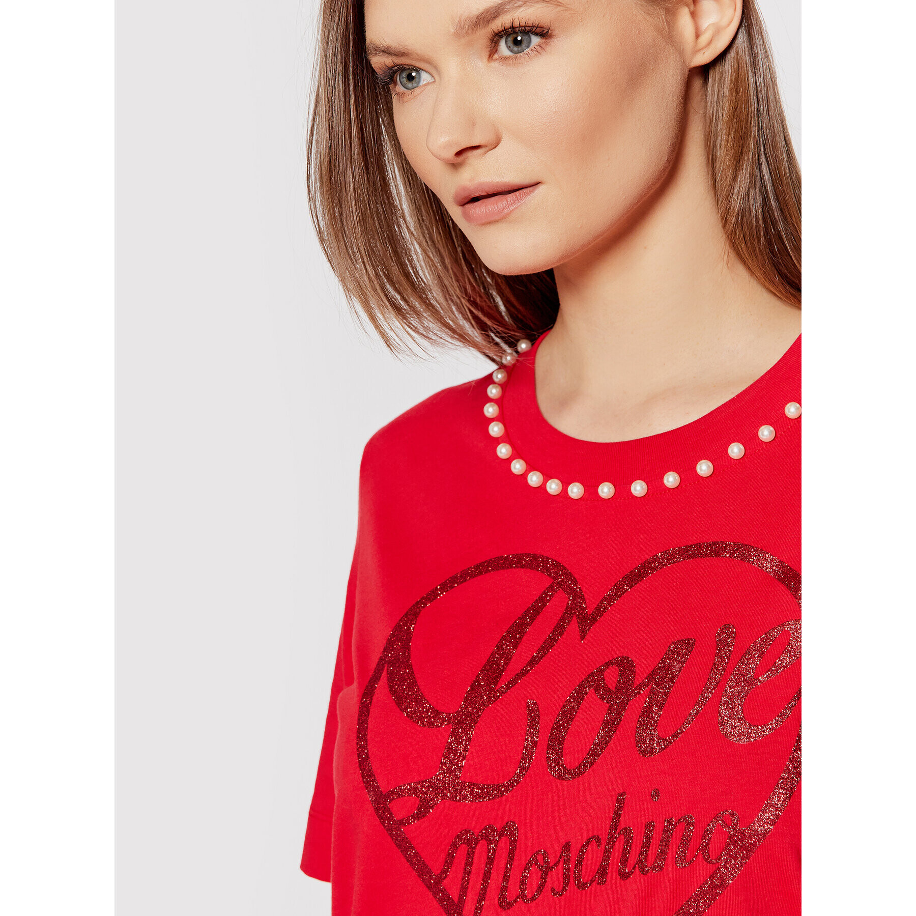 LOVE MOSCHINO Každodenní šaty W5A0222M 3517 Červená Regular Fit - Pepit.cz