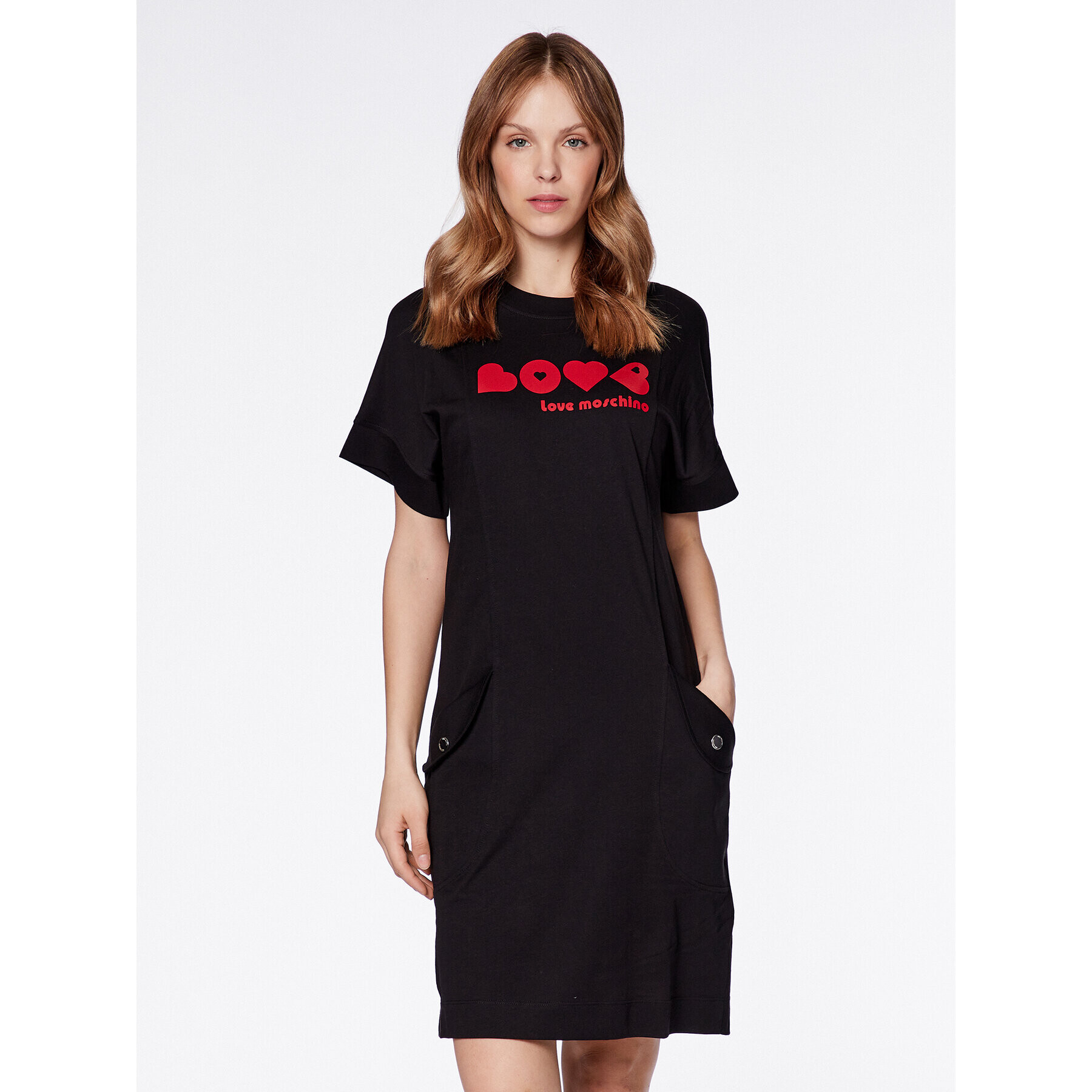 LOVE MOSCHINO Každodenní šaty W5D1601M 3876 Černá Regular Fit - Pepit.cz