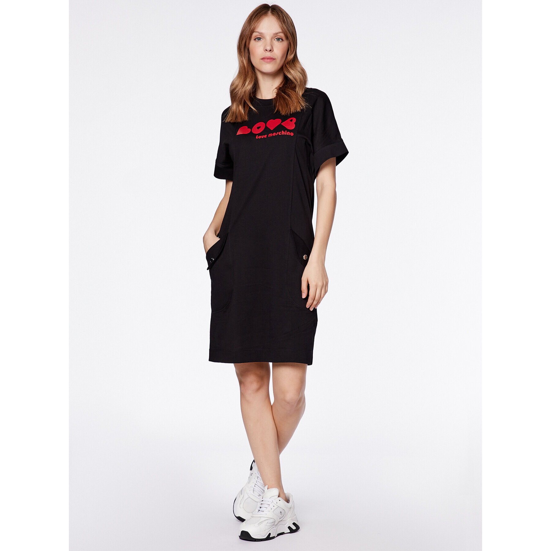 LOVE MOSCHINO Každodenní šaty W5D1601M 3876 Černá Regular Fit - Pepit.cz