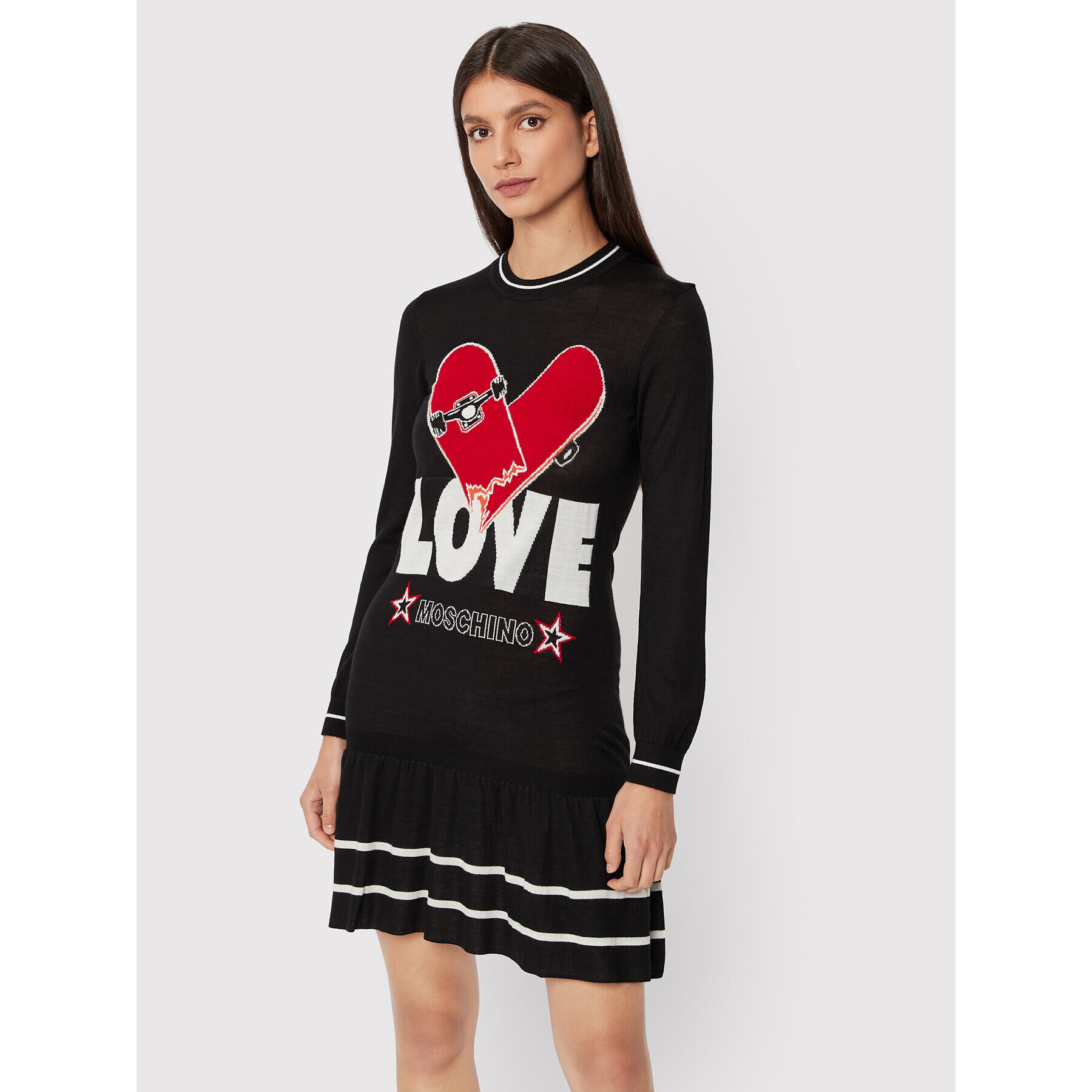 LOVE MOSCHINO Každodenní šaty WSE0910X 1306 Černá Regular Fit - Pepit.cz