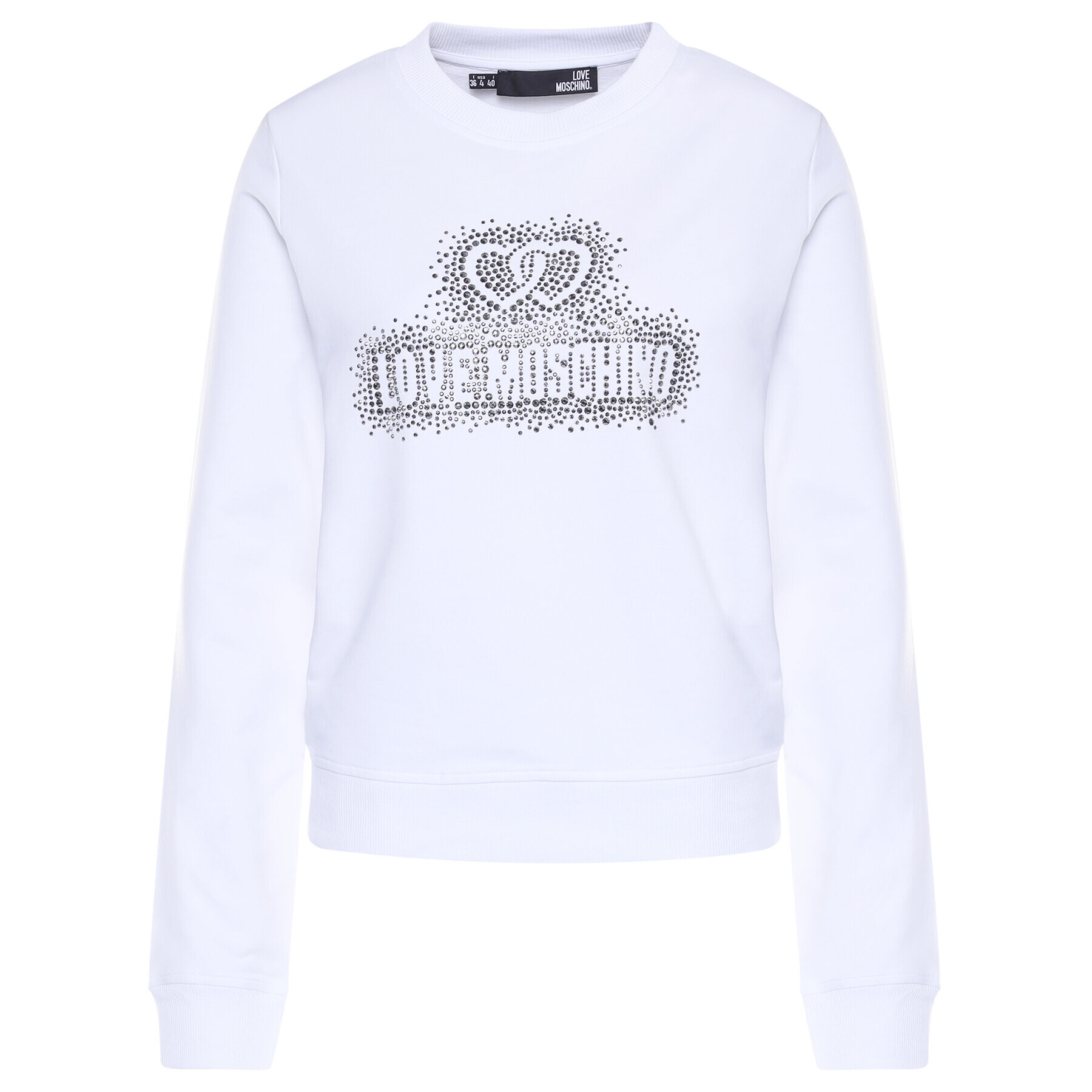 LOVE MOSCHINO Mikina W630215E 2139 Bílá Regular Fit - Pepit.cz