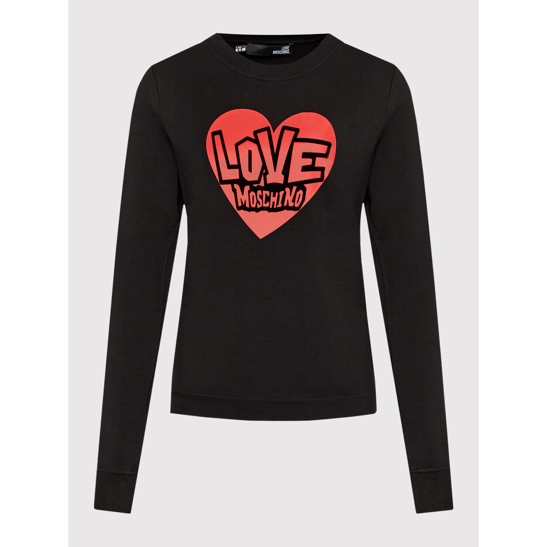 LOVE MOSCHINO Mikina W630224E 2374 Černá Regular Fit - Pepit.cz