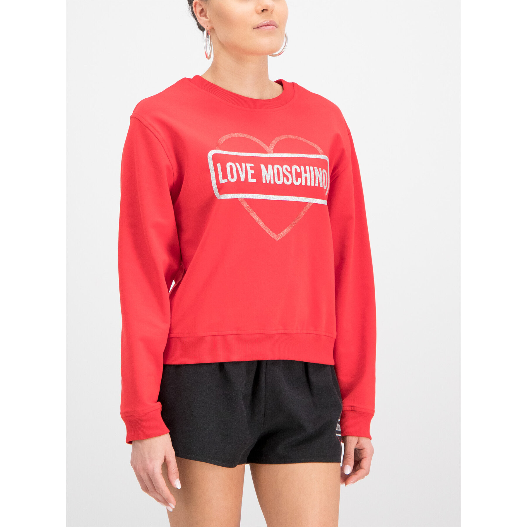 LOVE MOSCHINO Mikina W630621E2017 Červená Regular Fit - Pepit.cz