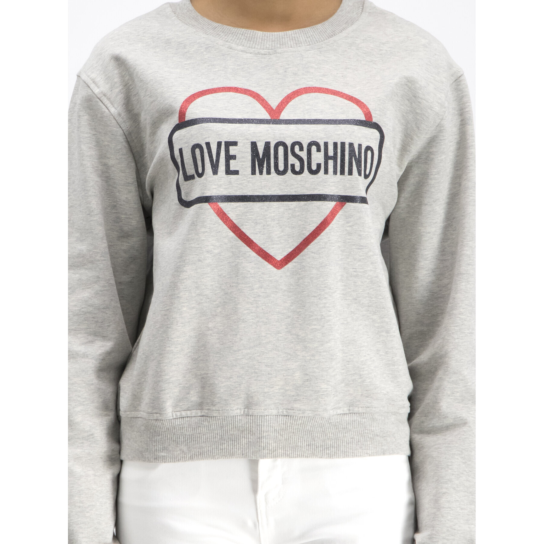 LOVE MOSCHINO Mikina W630621E2017 Šedá Regular Fit - Pepit.cz