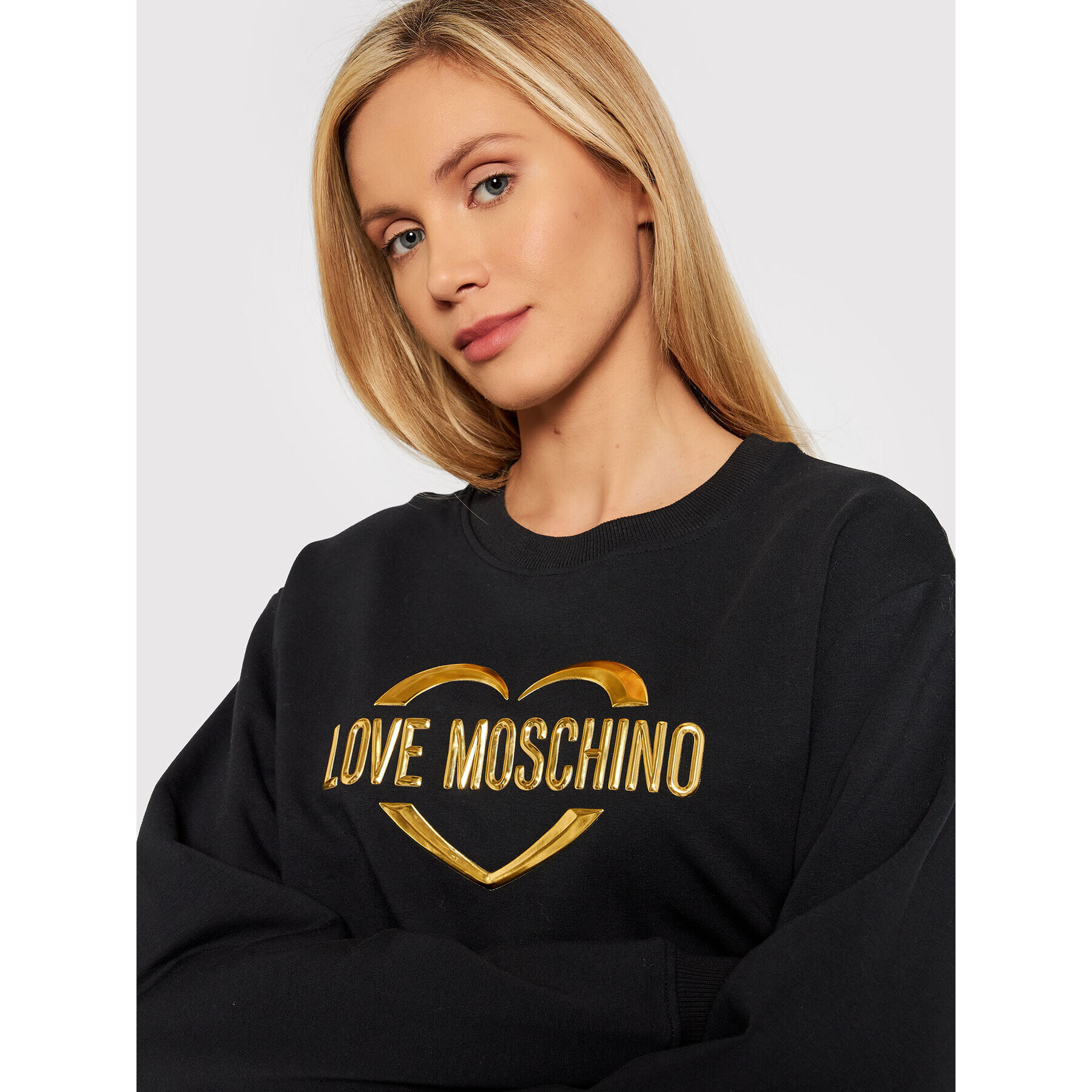 LOVE MOSCHINO Mikina W630646E 2288 Černá Regular Fit - Pepit.cz