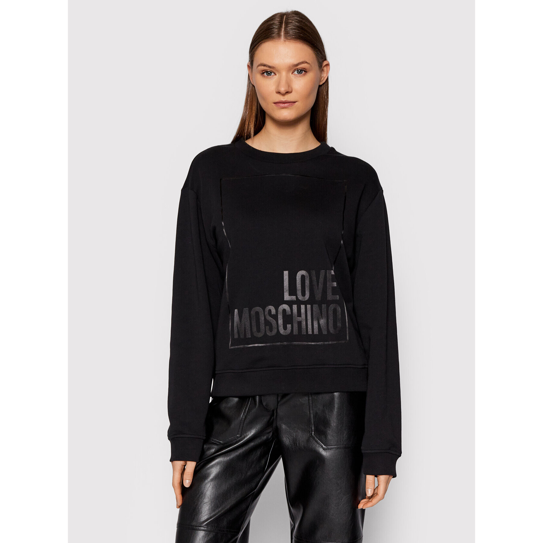 LOVE MOSCHINO Mikina W630647M 4055 Černá Regular Fit - Pepit.cz