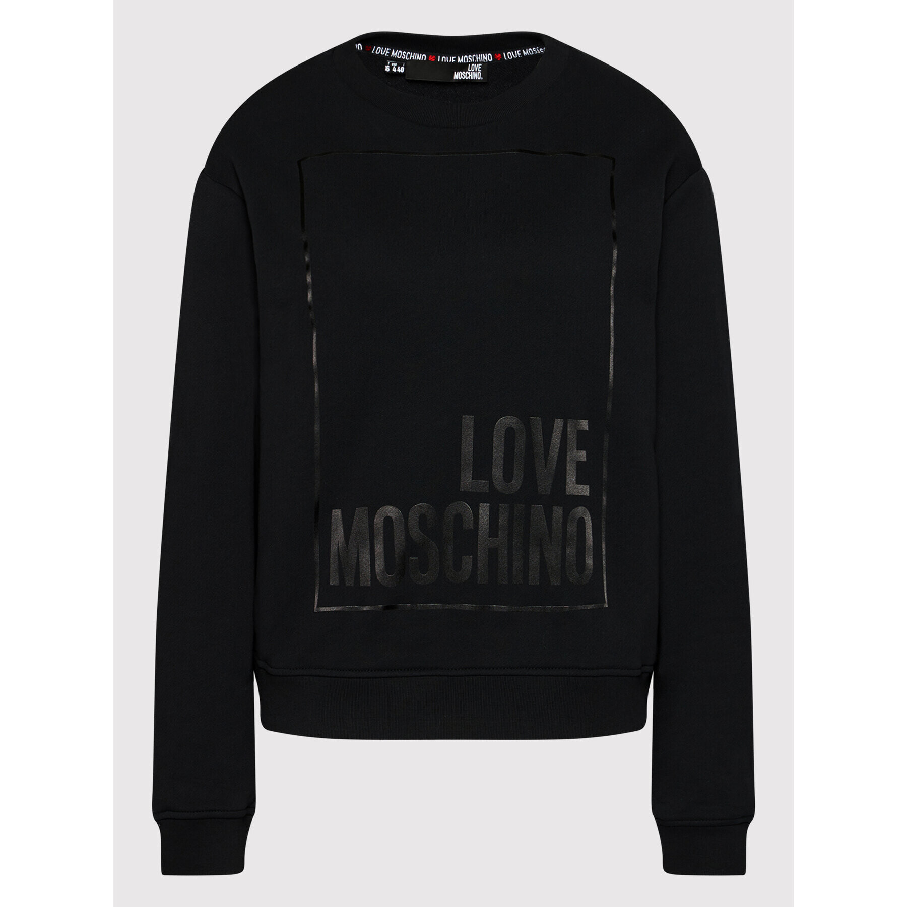 LOVE MOSCHINO Mikina W630647M 4055 Černá Regular Fit - Pepit.cz