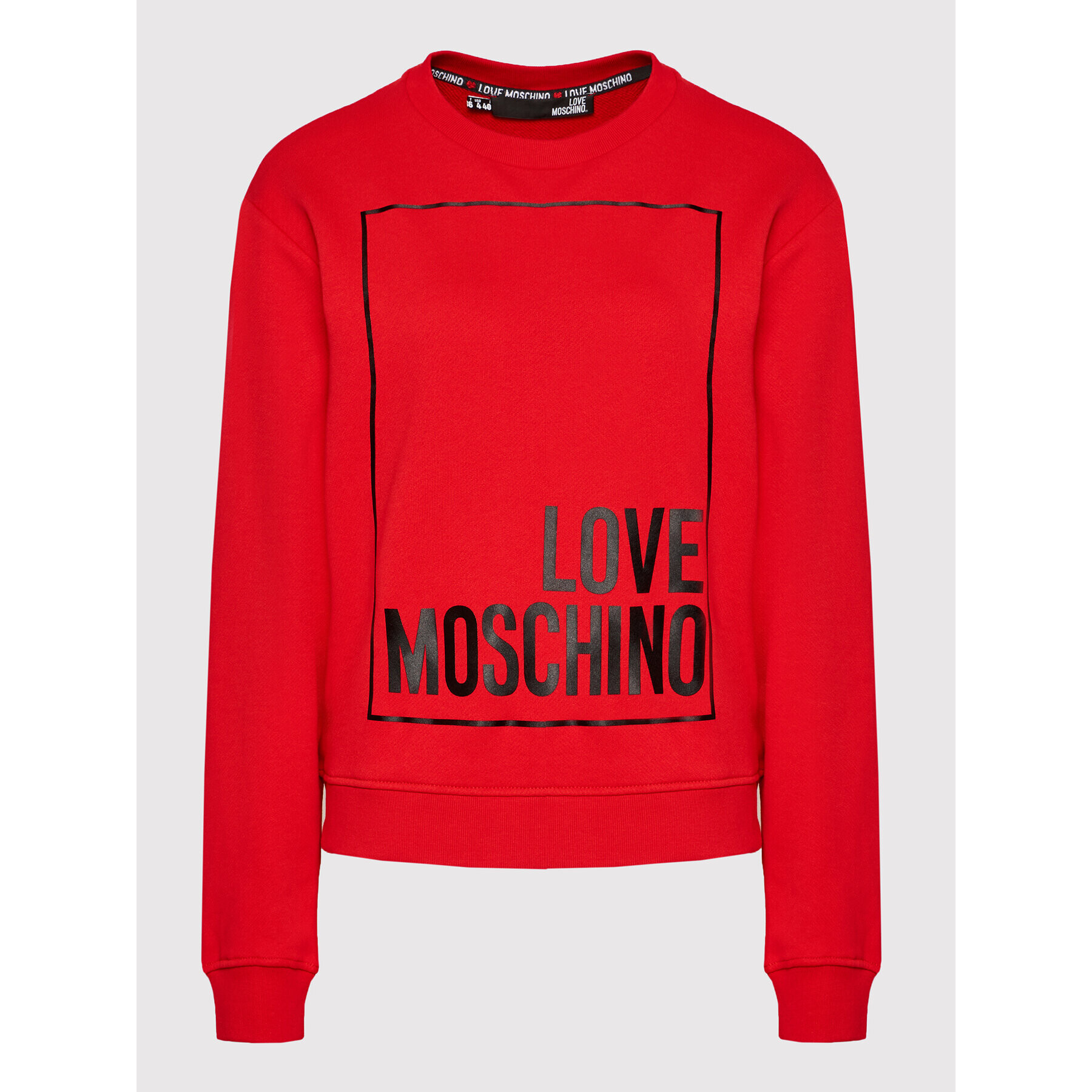 LOVE MOSCHINO Mikina W630647M 4055 Červená Regular Fit - Pepit.cz