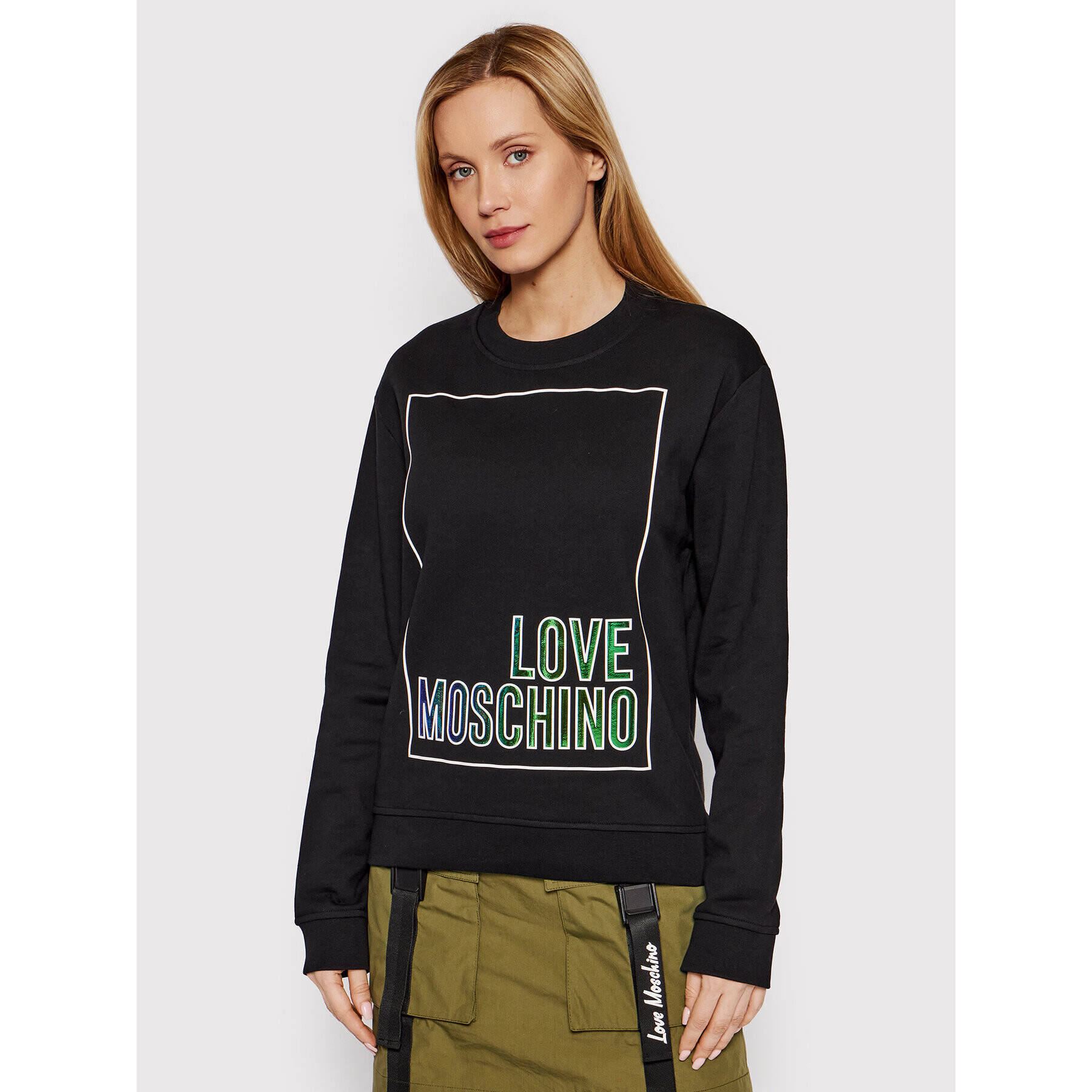 LOVE MOSCHINO Mikina W630648M 4266 Černá Regular Fit - Pepit.cz