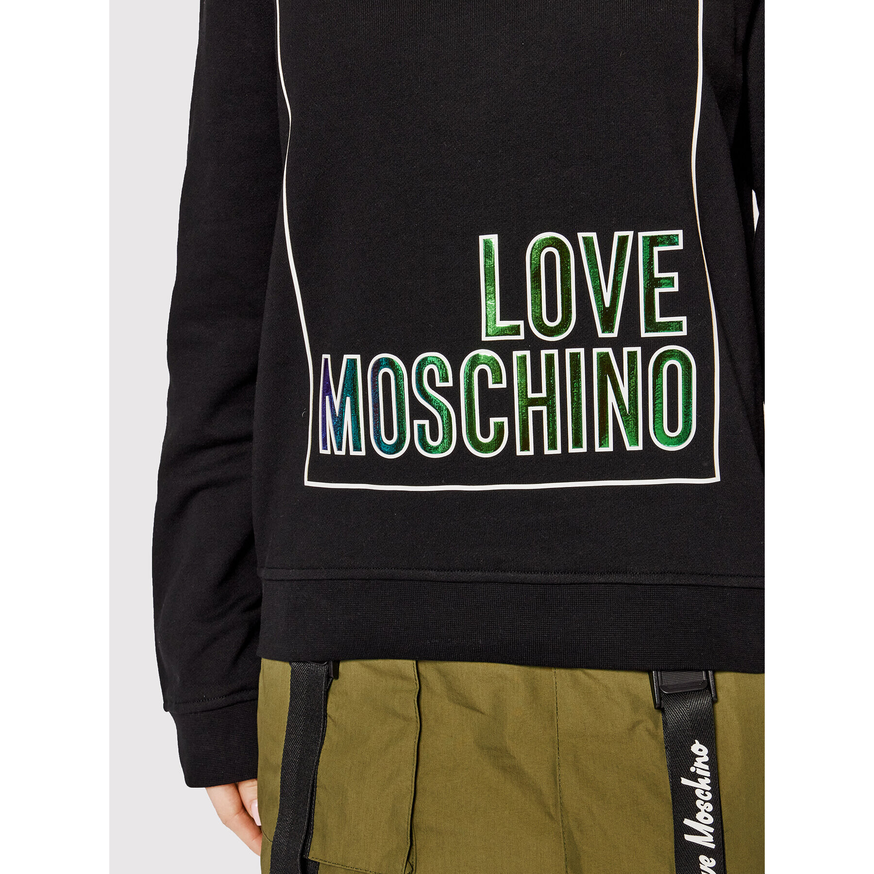 LOVE MOSCHINO Mikina W630648M 4266 Černá Regular Fit - Pepit.cz