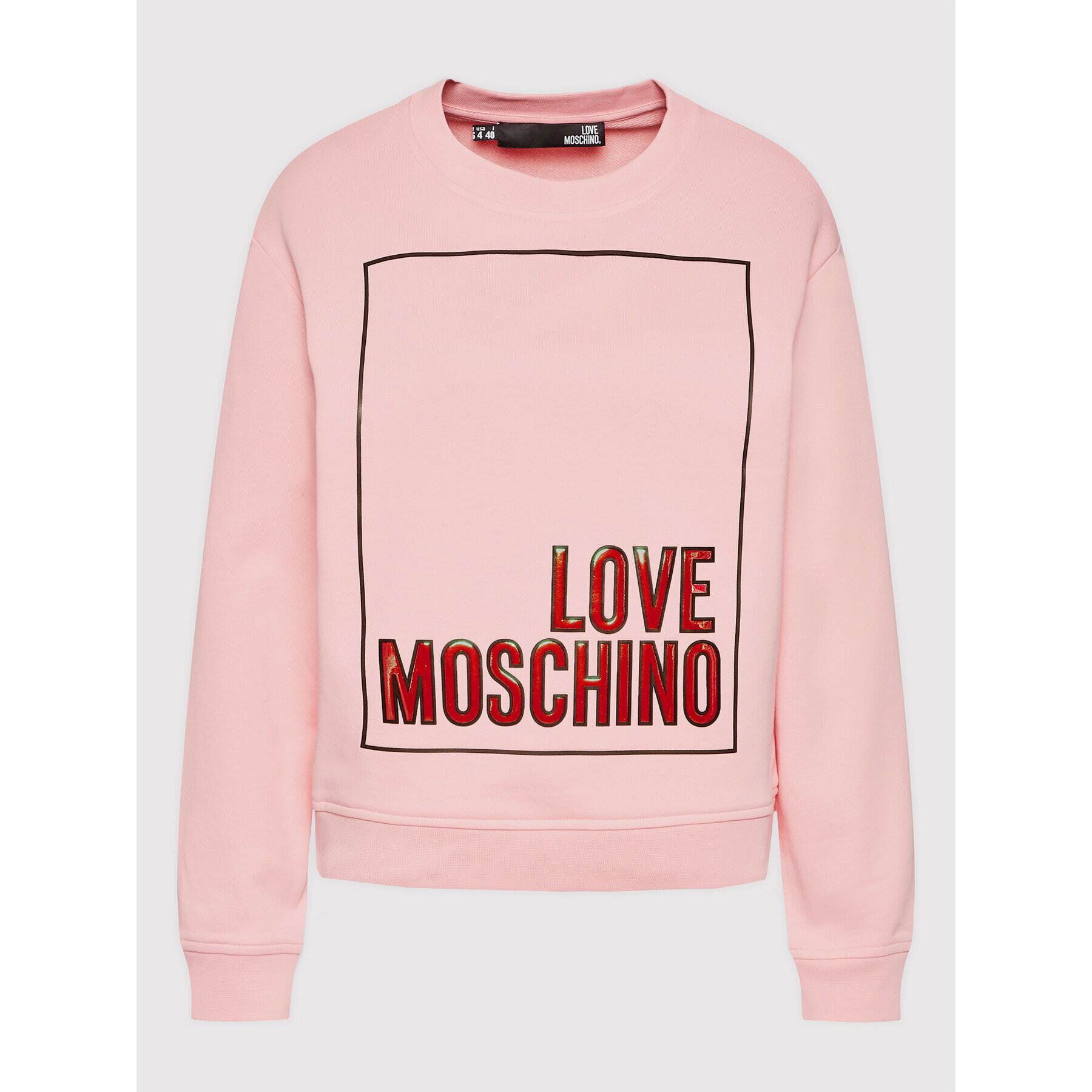 LOVE MOSCHINO Mikina W630648M 4266 Růžová Regular Fit - Pepit.cz