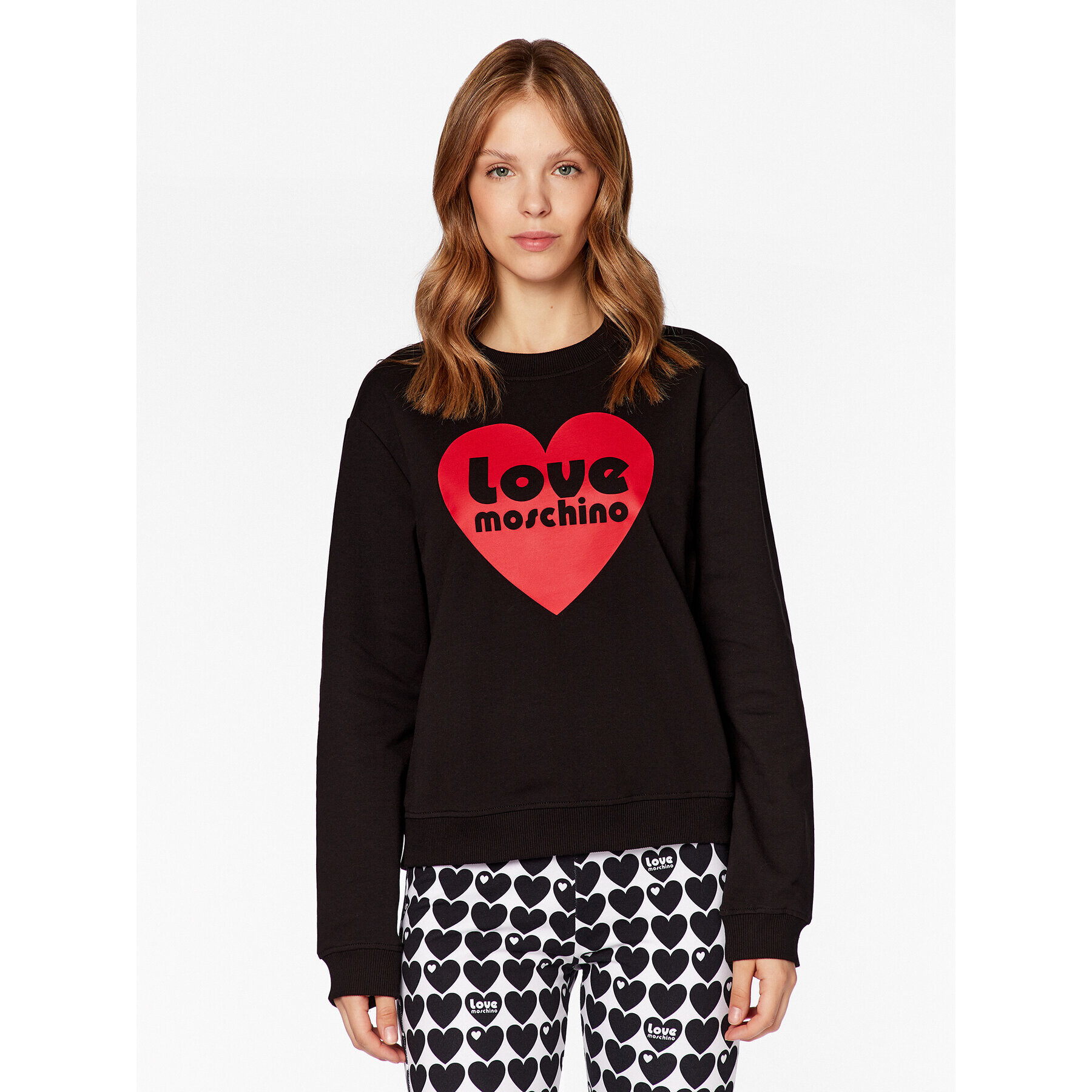 LOVE MOSCHINO Mikina W630657E 2246 Černá Relaxed Fit - Pepit.cz