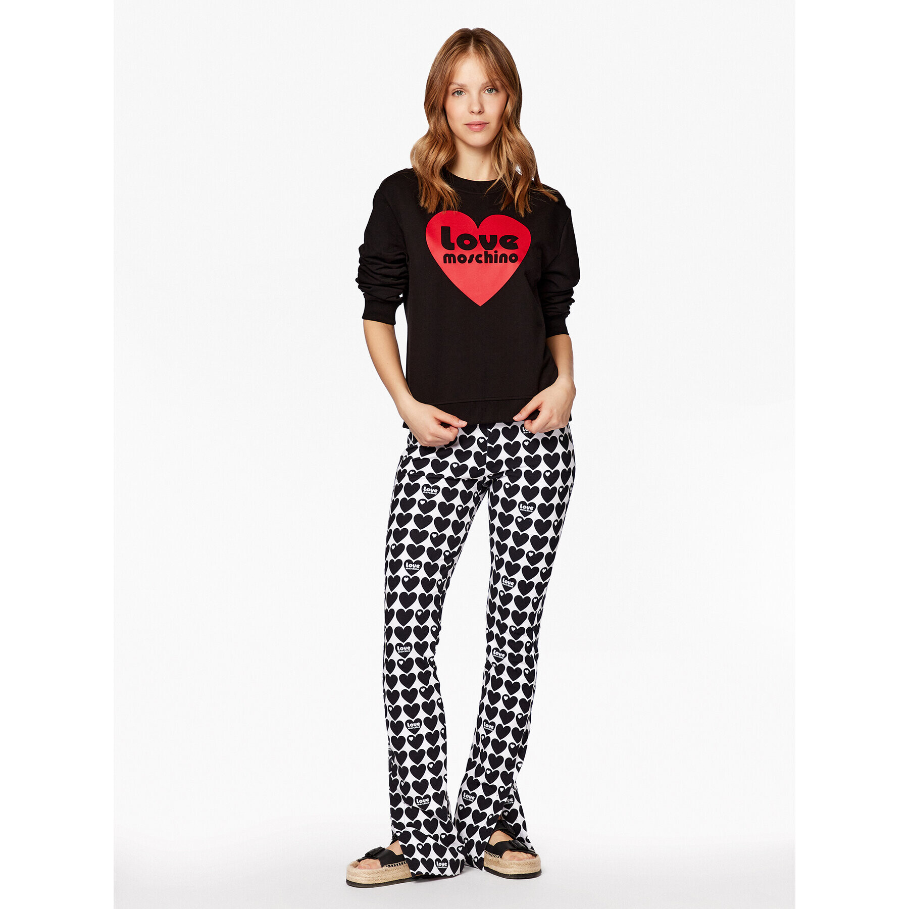 LOVE MOSCHINO Mikina W630657E 2246 Černá Relaxed Fit - Pepit.cz