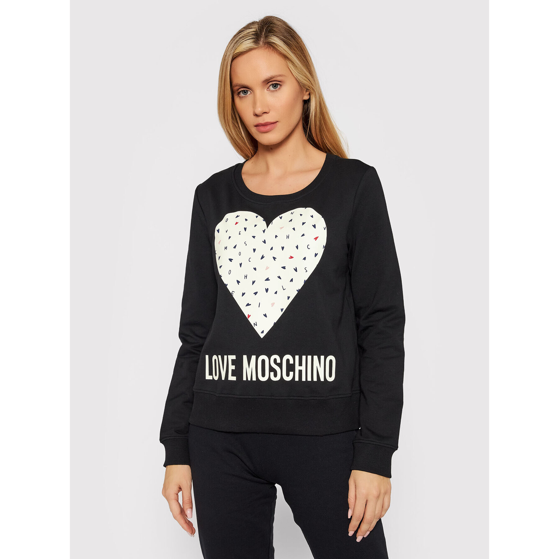 LOVE MOSCHINO Mikina W632208E 2288 Černá Regular Fit - Pepit.cz