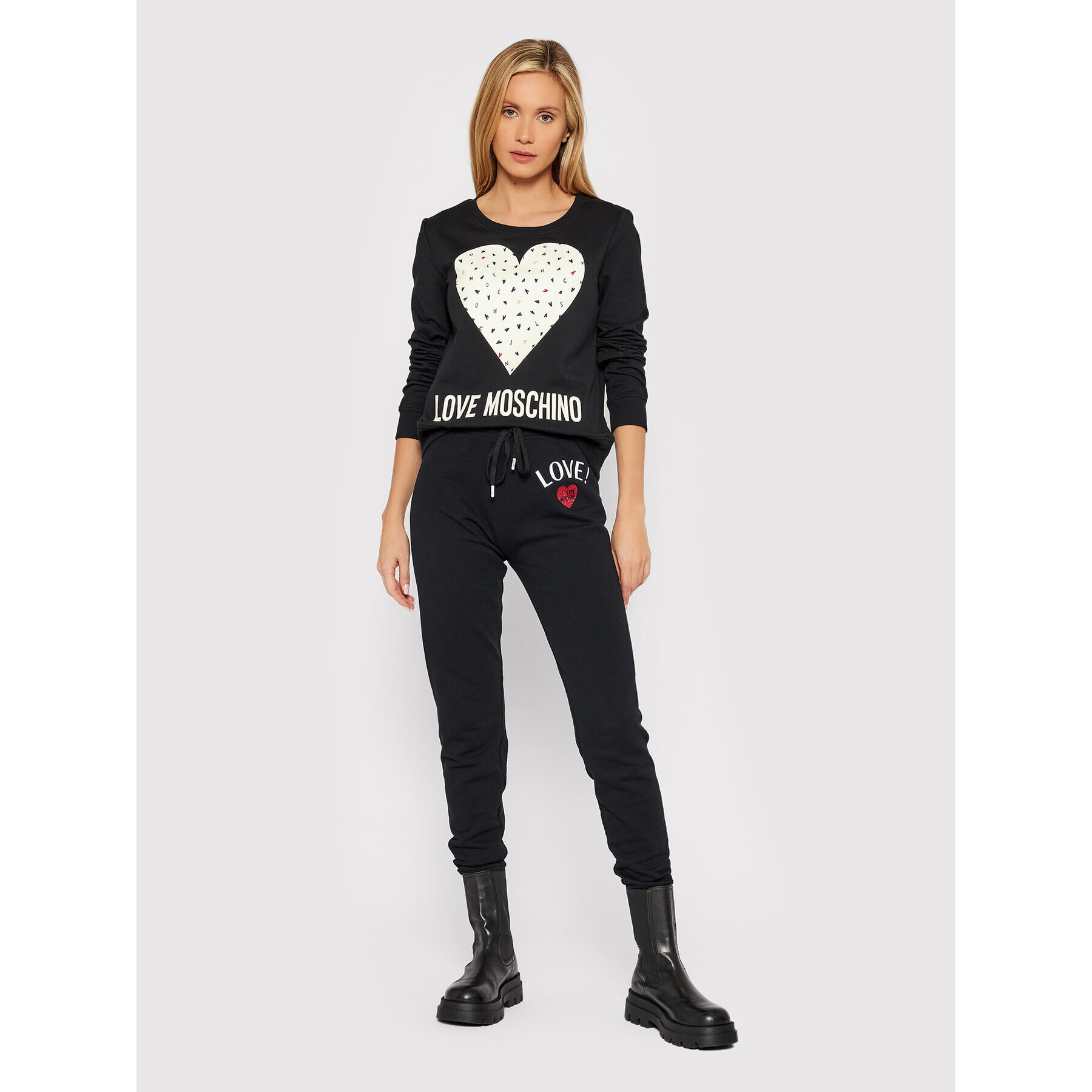 LOVE MOSCHINO Mikina W632208E 2288 Černá Regular Fit - Pepit.cz