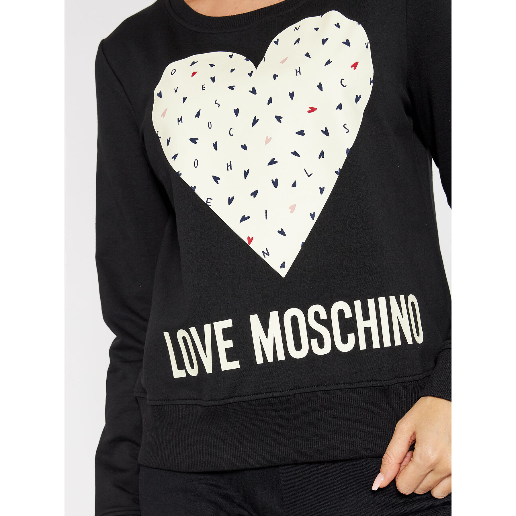 LOVE MOSCHINO Mikina W632208E 2288 Černá Regular Fit - Pepit.cz