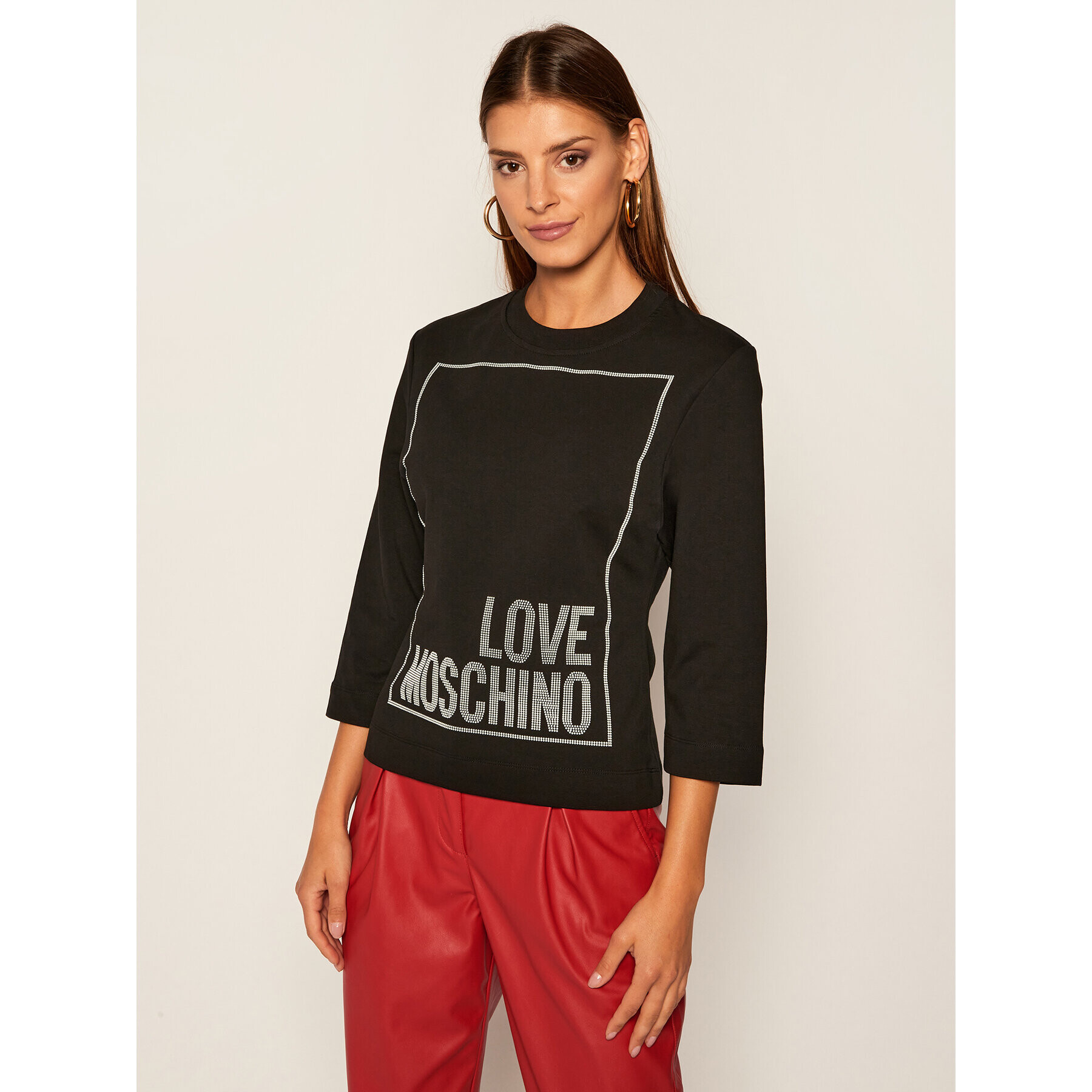 LOVE MOSCHINO Mikina W637104E 2182 Černá Regular Fit - Pepit.cz