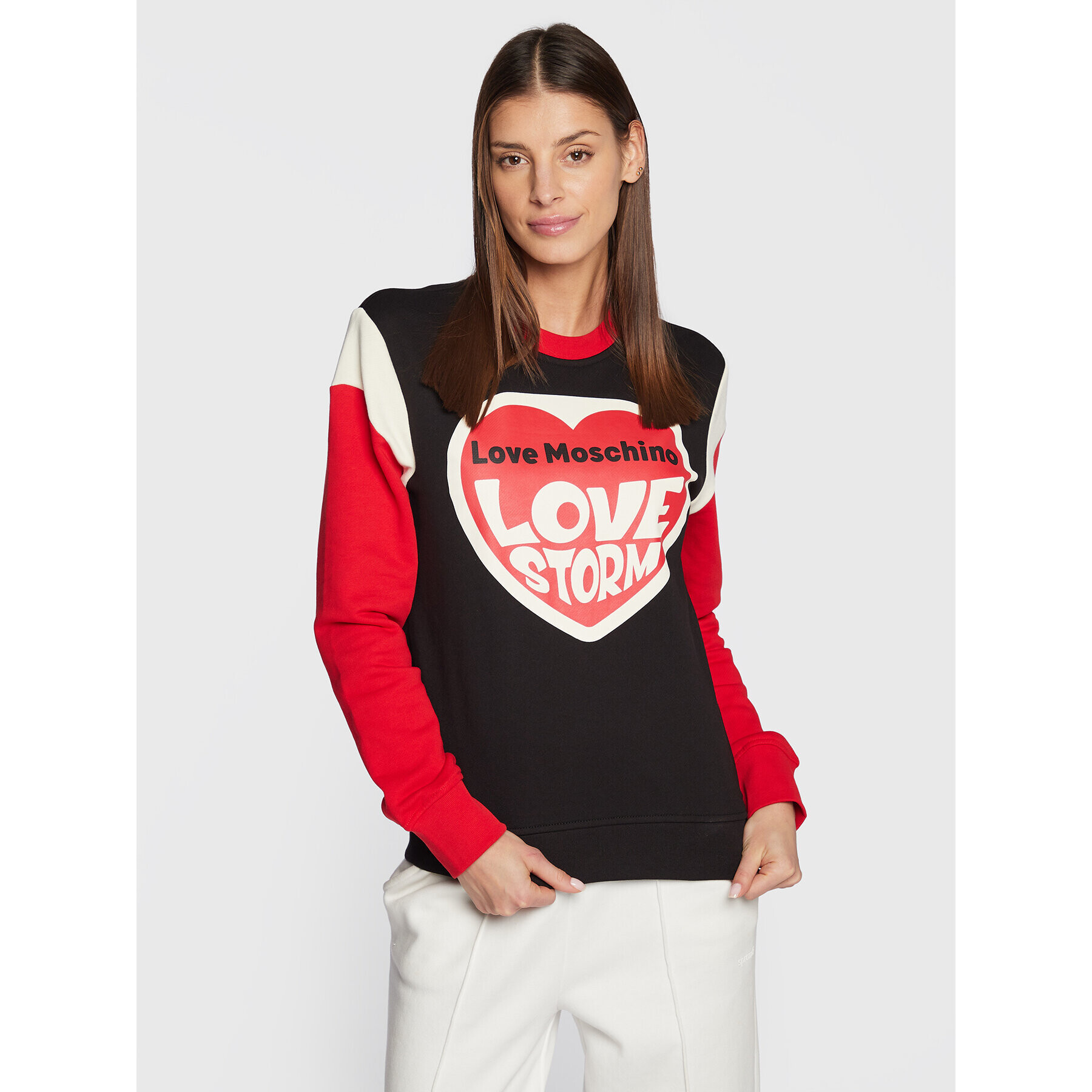 LOVE MOSCHINO Mikina W649101M 4055 Černá Regular Fit - Pepit.cz