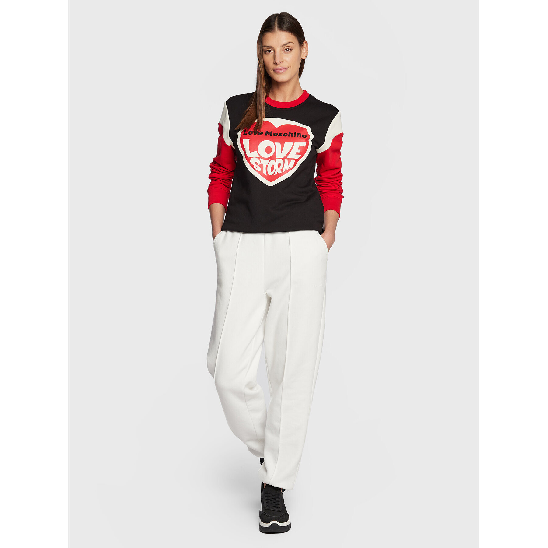 LOVE MOSCHINO Mikina W649101M 4055 Černá Regular Fit - Pepit.cz