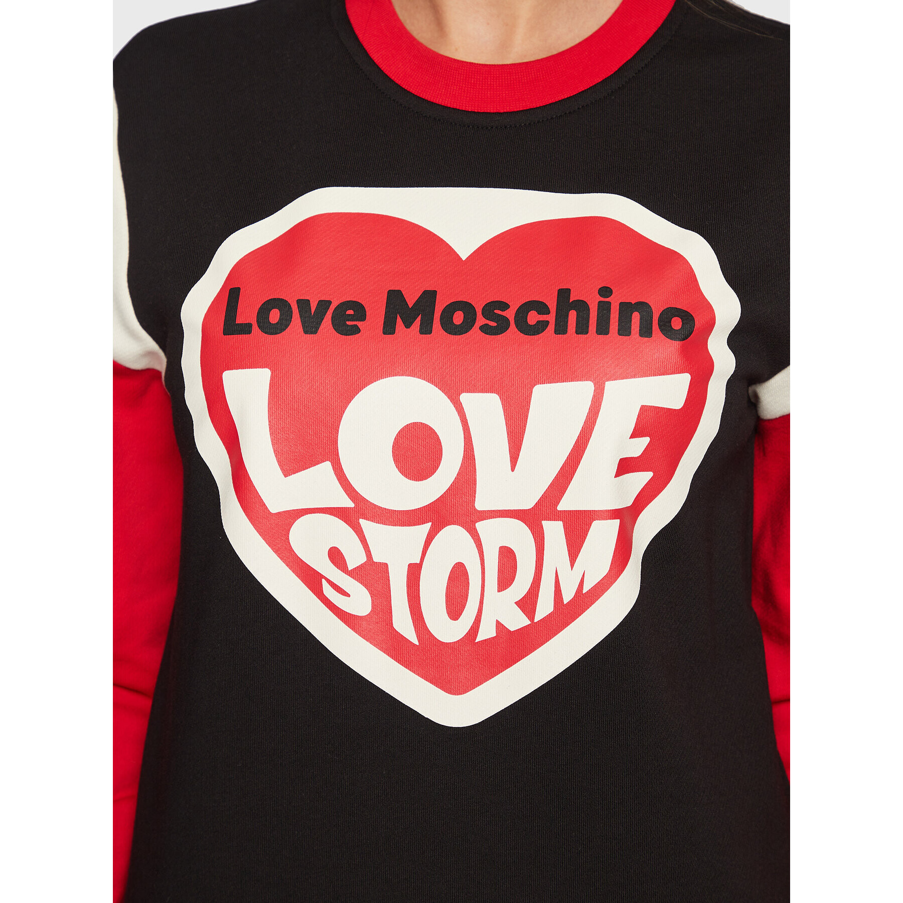 LOVE MOSCHINO Mikina W649101M 4055 Černá Regular Fit - Pepit.cz