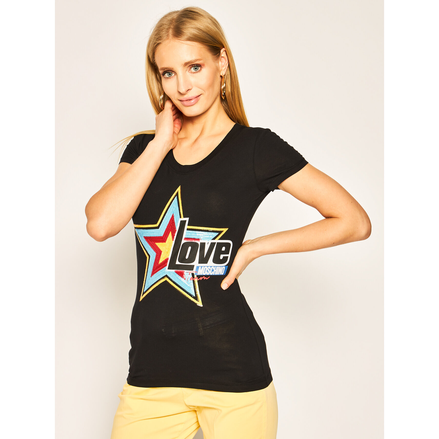 LOVE MOSCHINO T-Shirt W4B195CE1698 Regular Fit - Pepit.cz