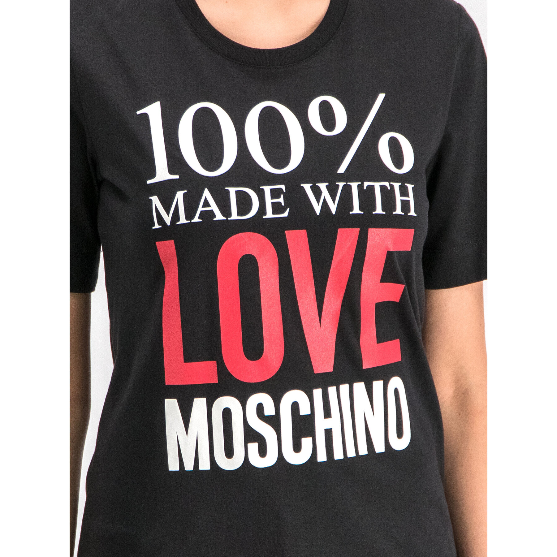 LOVE MOSCHINO T-Shirt W4F151IM3517 Černá Regular Fit - Pepit.cz