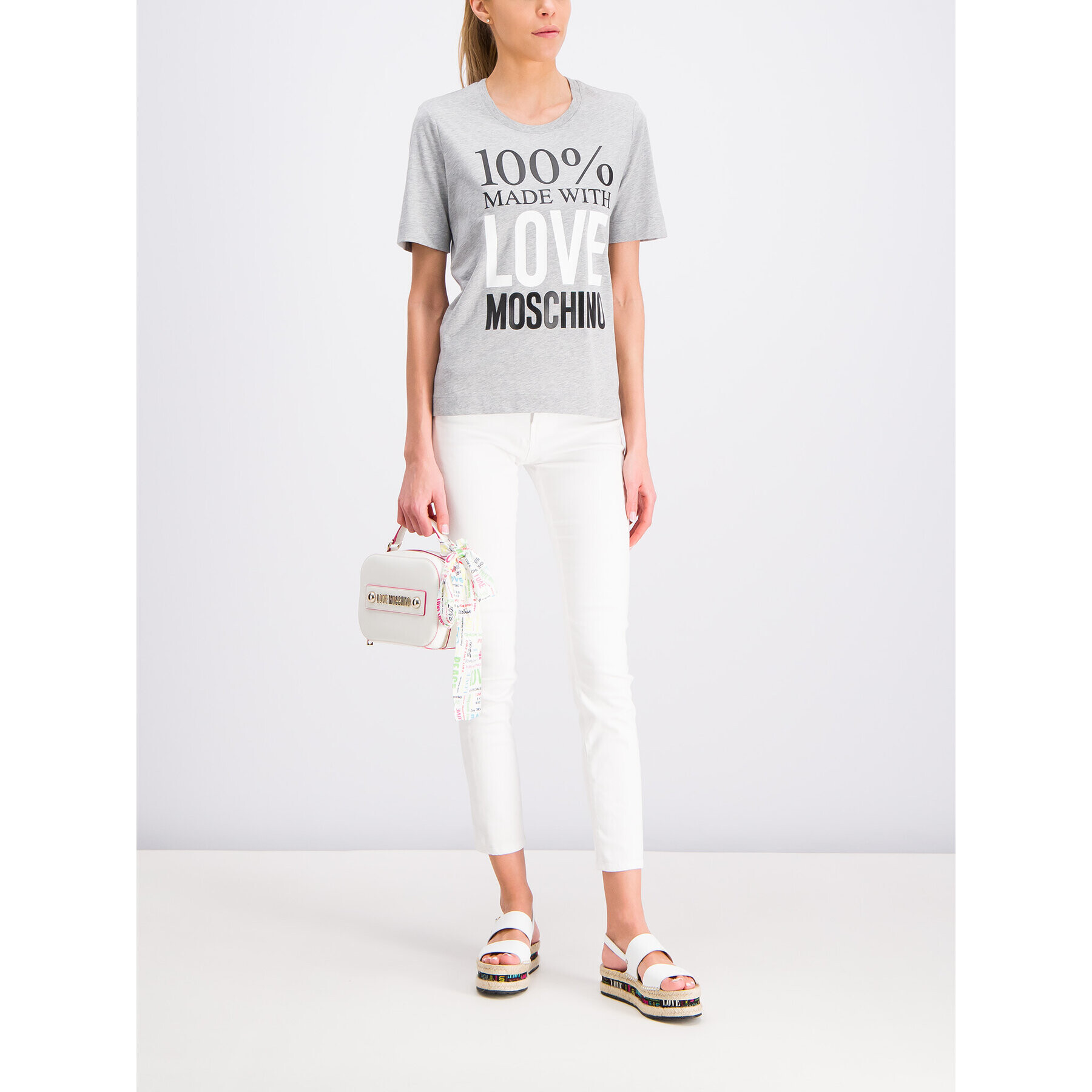 LOVE MOSCHINO T-Shirt W4F151IM3517 Šedá Regular Fit - Pepit.cz