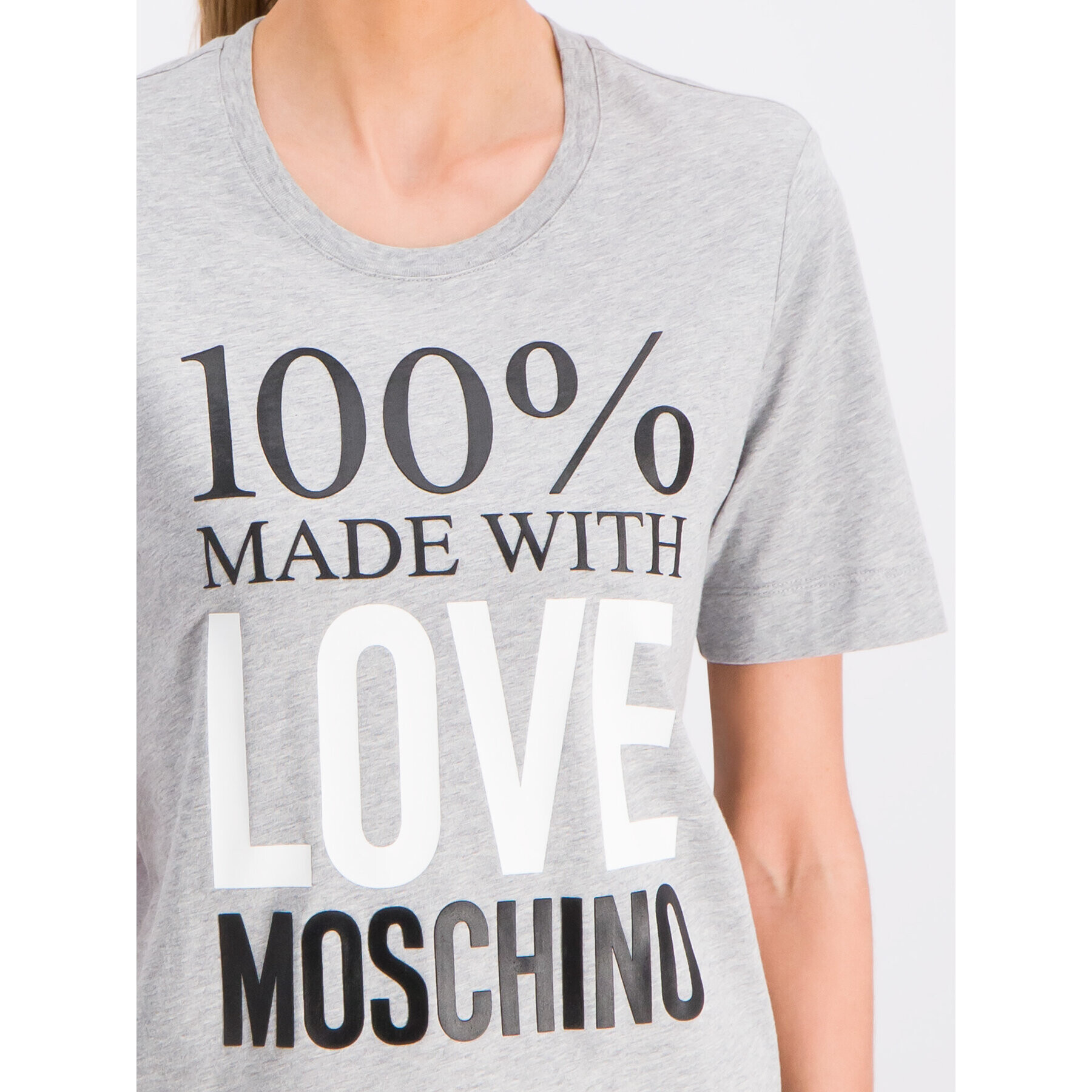 LOVE MOSCHINO T-Shirt W4F151IM3517 Šedá Regular Fit - Pepit.cz