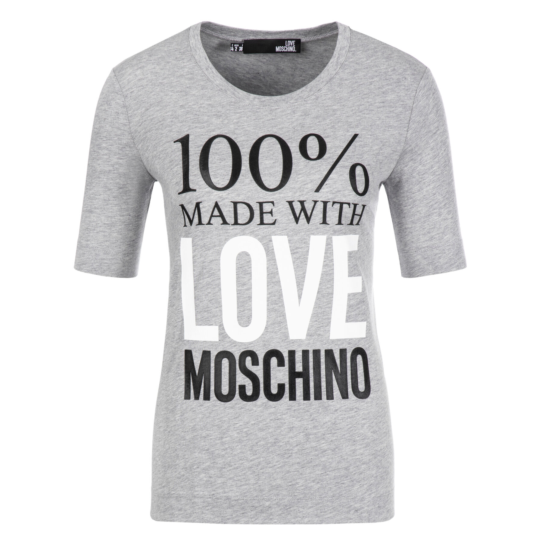 LOVE MOSCHINO T-Shirt W4F151IM3517 Šedá Regular Fit - Pepit.cz