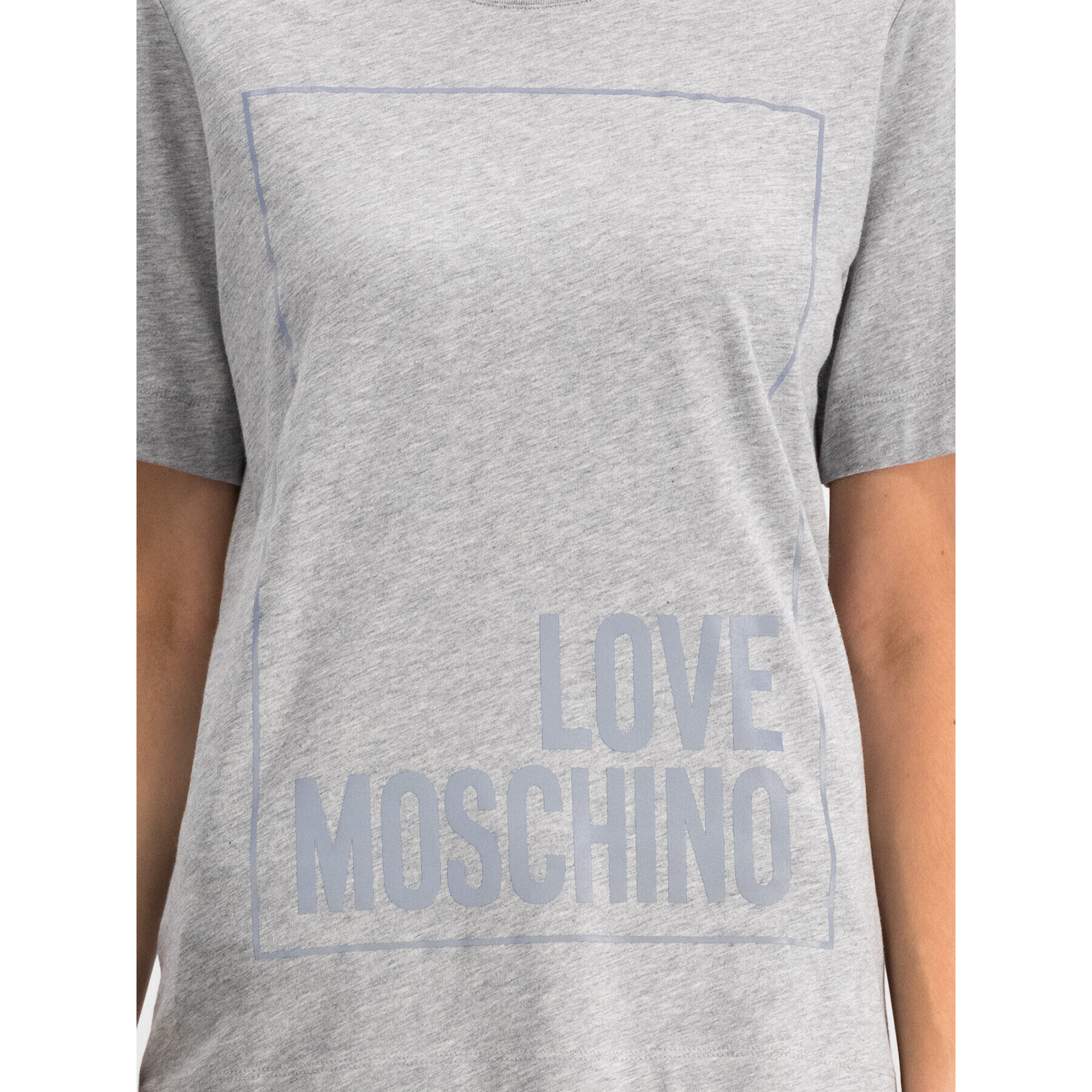 LOVE MOSCHINO T-Shirt W4F151LM 3517 Šedá Regular Fit - Pepit.cz