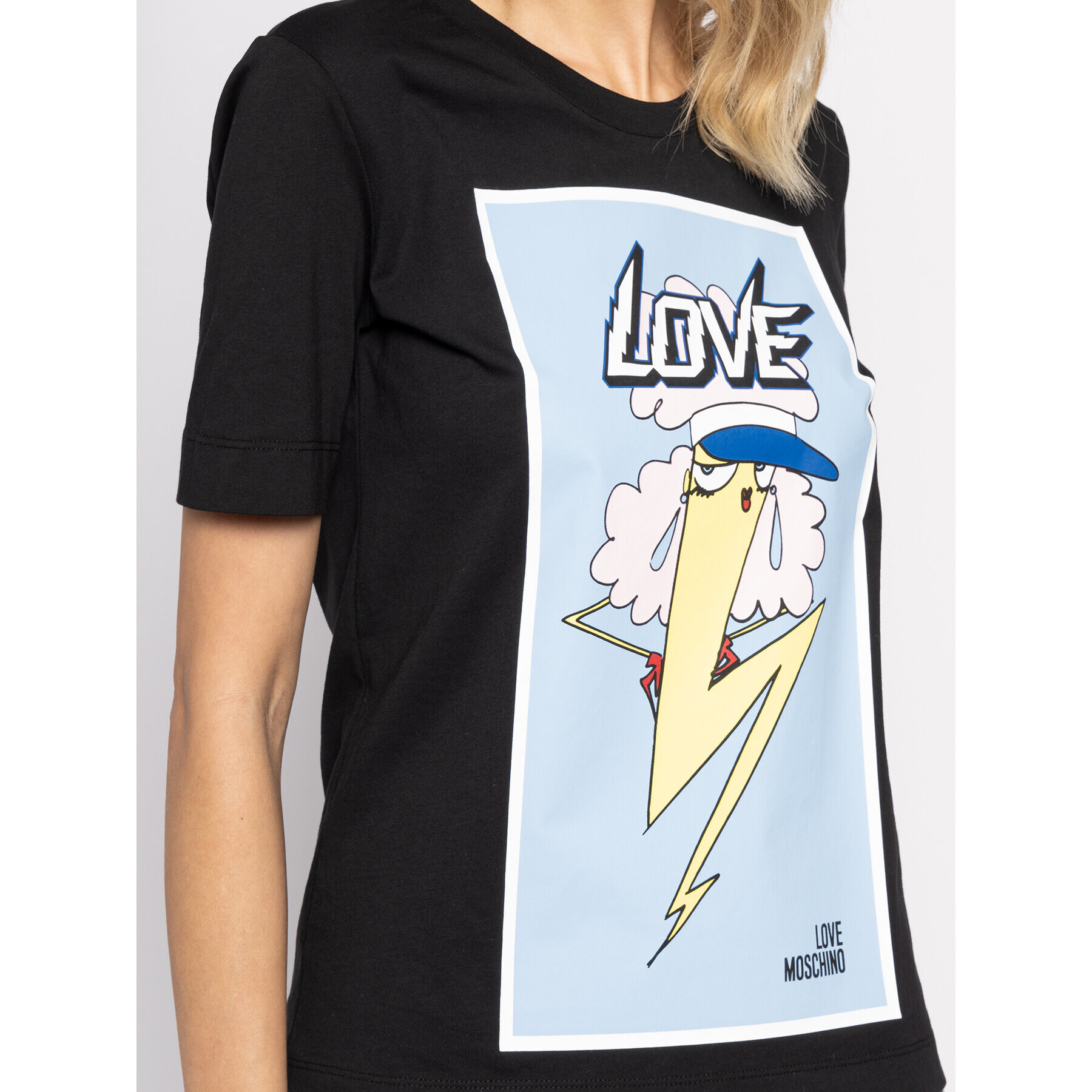 LOVE MOSCHINO T-Shirt W4F151ZM 3876 Černá Regular Fit - Pepit.cz