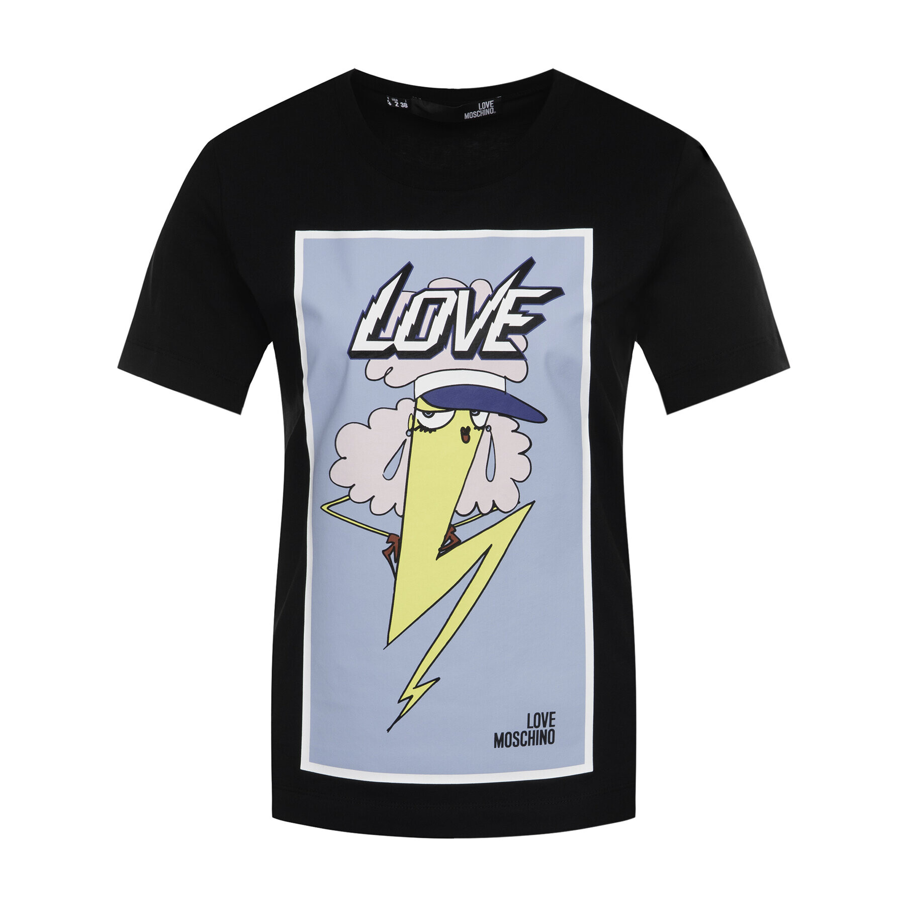 LOVE MOSCHINO T-Shirt W4F151ZM 3876 Černá Regular Fit - Pepit.cz