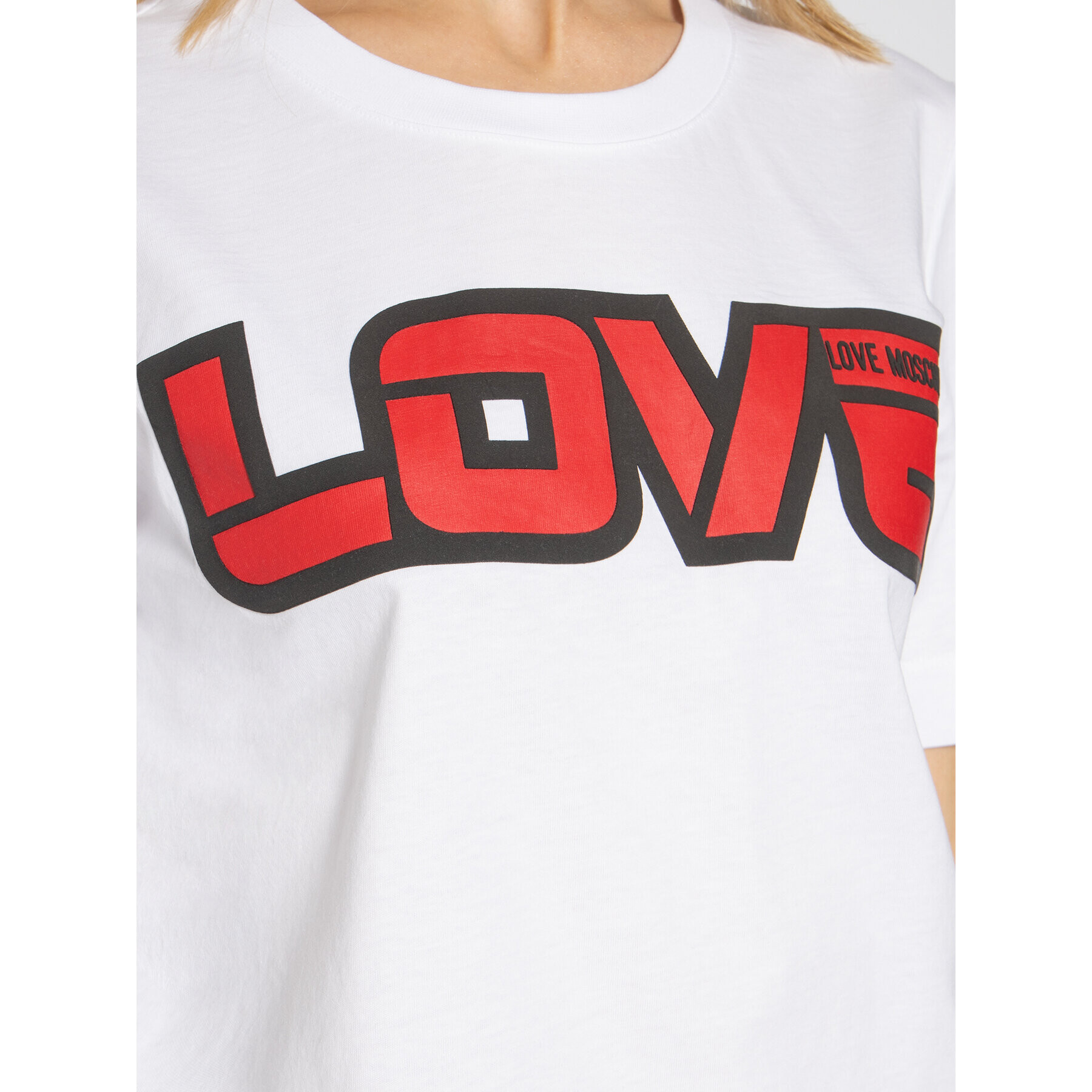 LOVE MOSCHINO T-Shirt W4F152AM 3876 Bílá Regular Fit - Pepit.cz