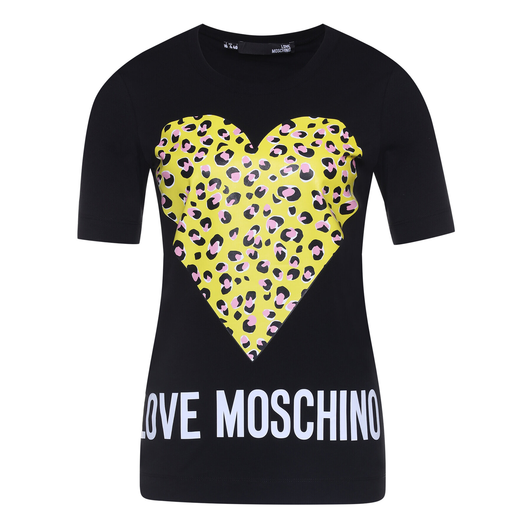 LOVE MOSCHINO T-Shirt W4F152DM 3876 Černá Regular Fit - Pepit.cz