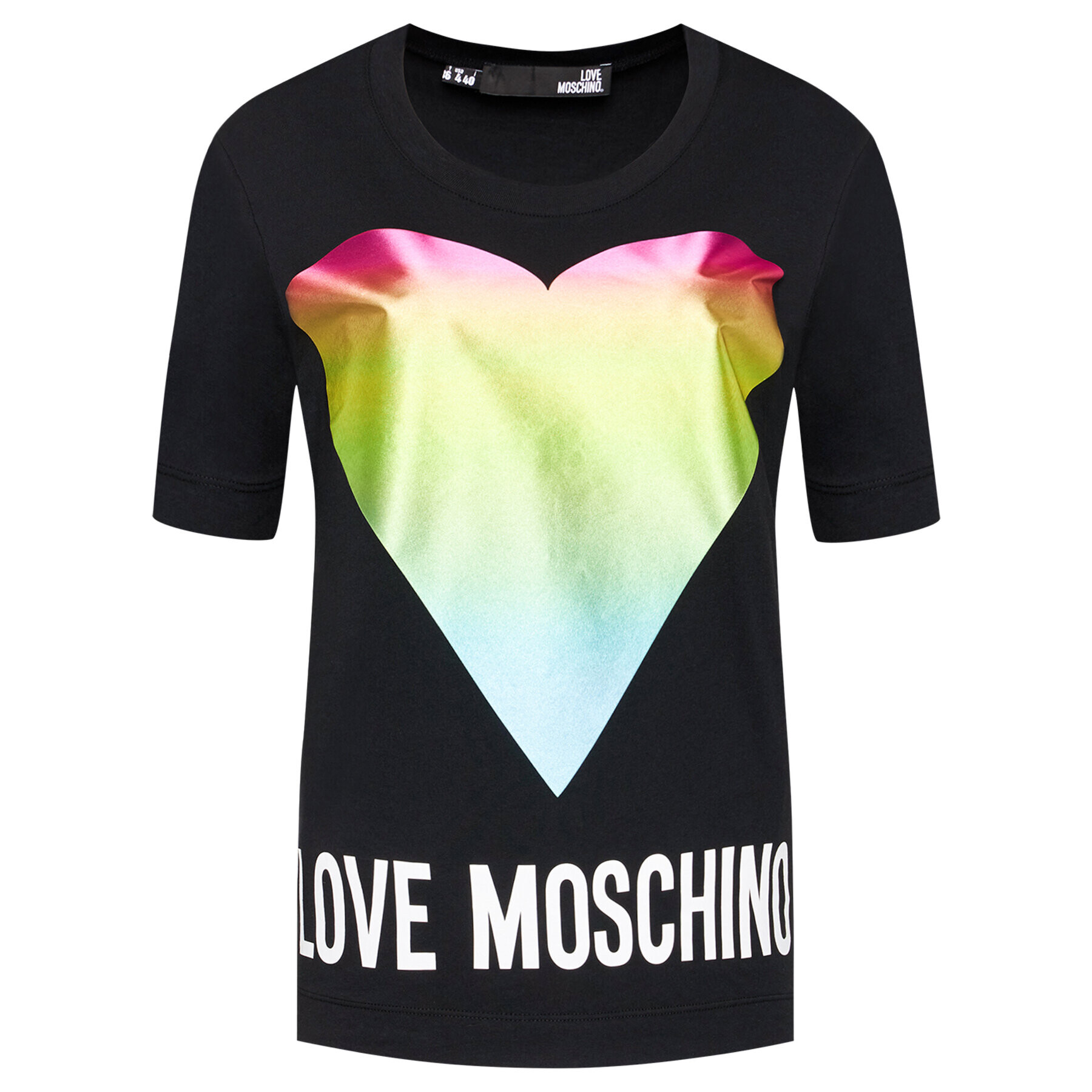 LOVE MOSCHINO T-Shirt W4F152TM 3876 Černá Regular Fit - Pepit.cz