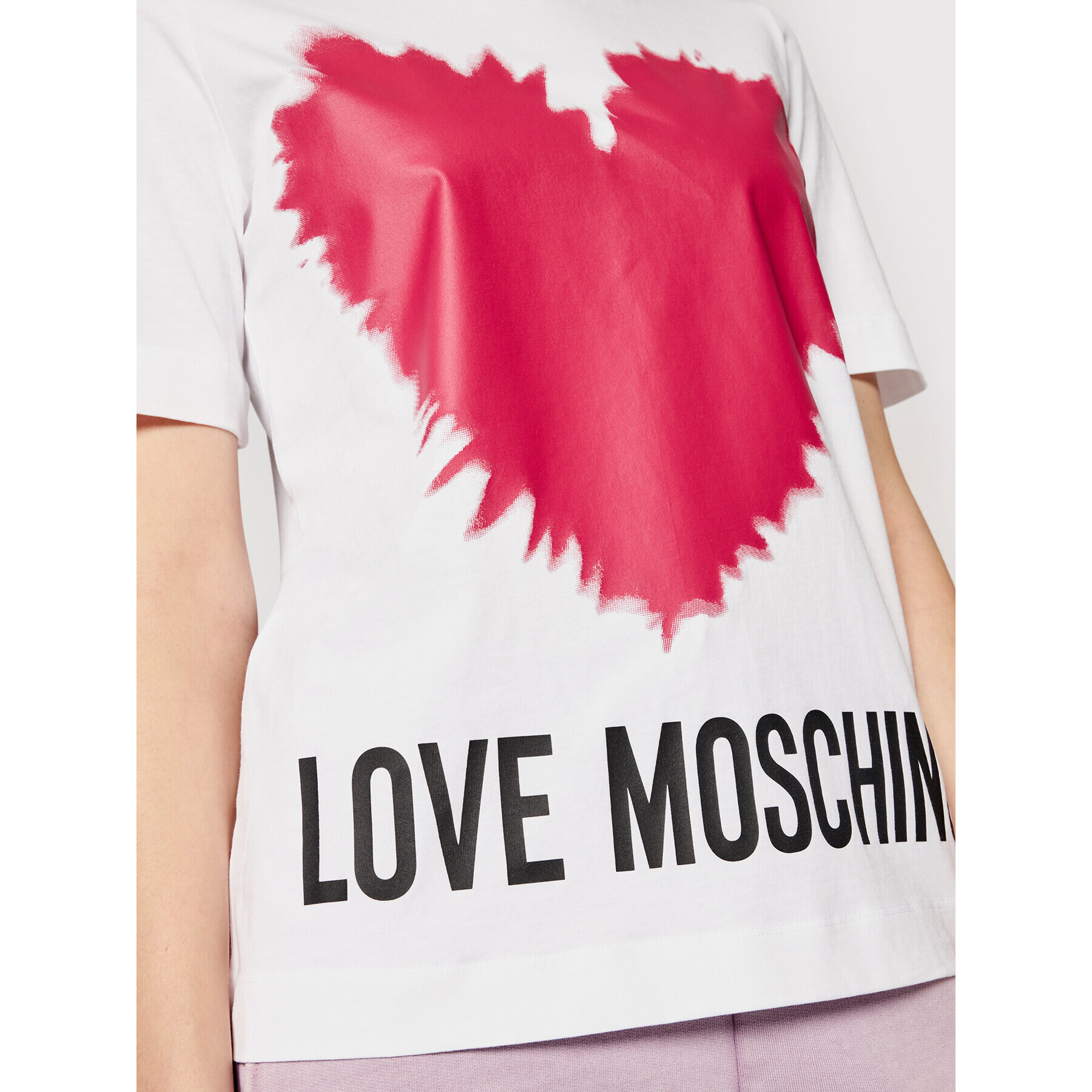 LOVE MOSCHINO T-Shirt W4F153AM 3876 Bílá Regular Fit - Pepit.cz