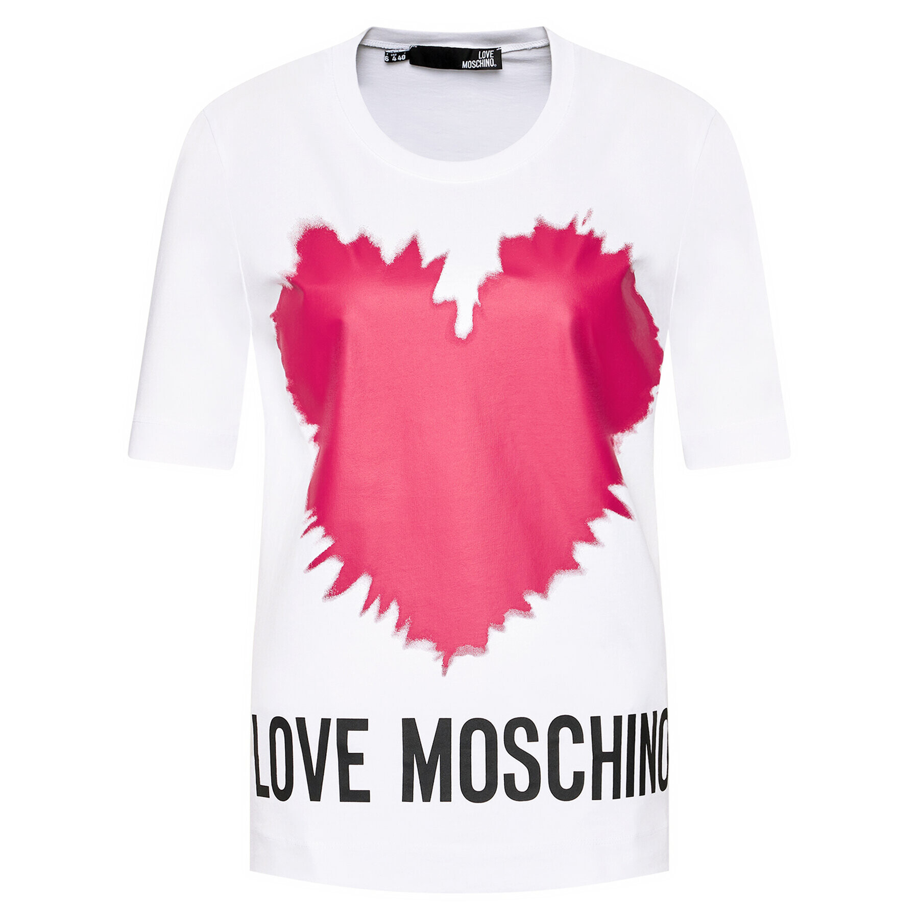 LOVE MOSCHINO T-Shirt W4F153AM 3876 Bílá Regular Fit - Pepit.cz