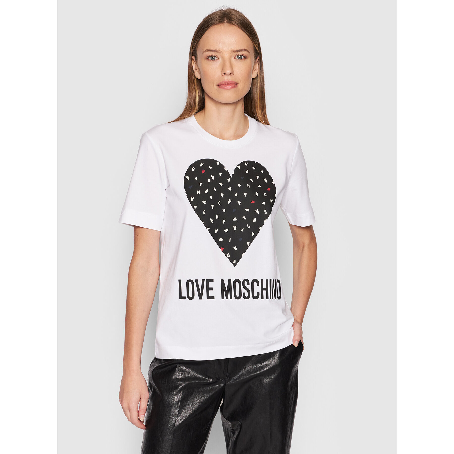 LOVE MOSCHINO T-Shirt W4F153FE 1951 Bílá Regular Fit - Pepit.cz