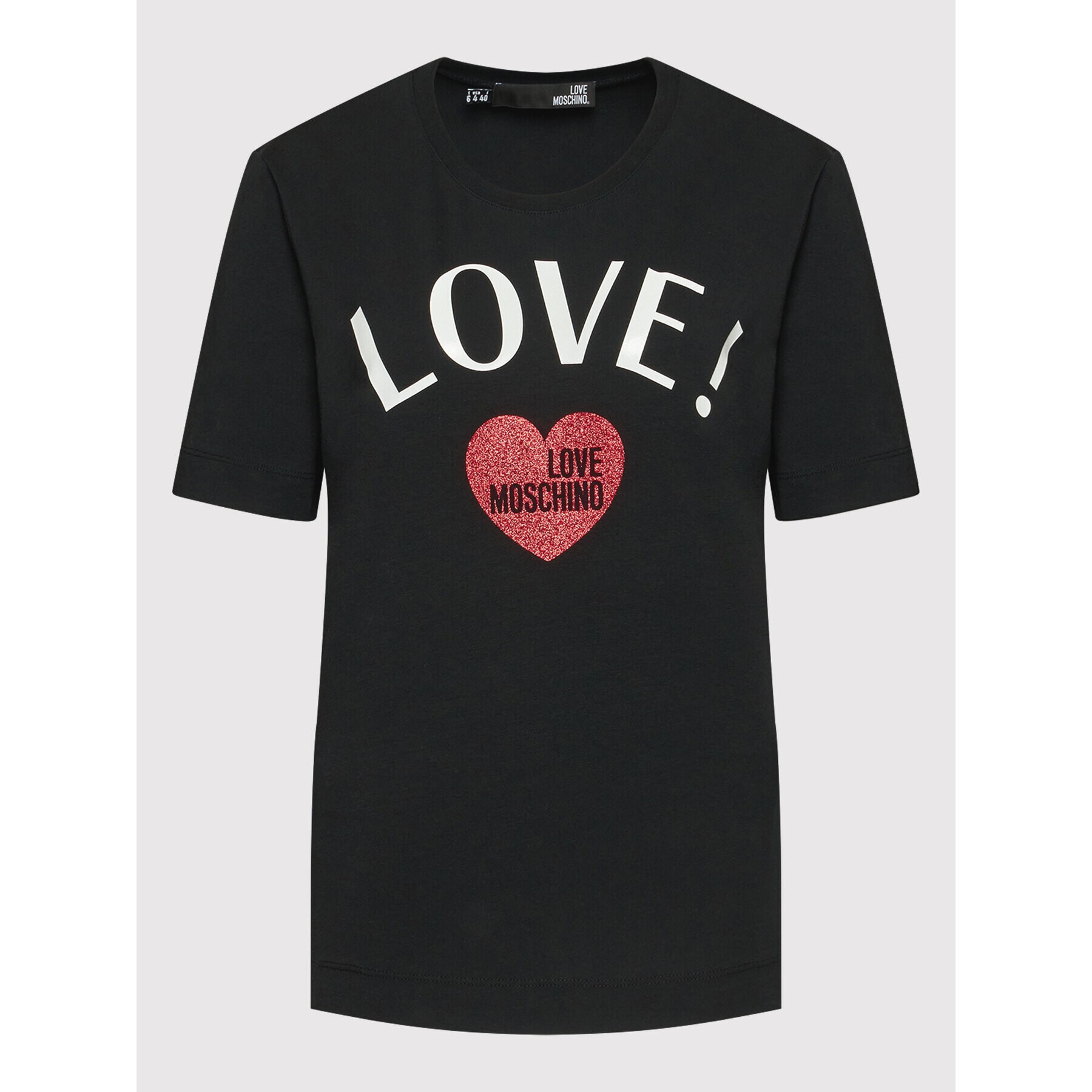 LOVE MOSCHINO T-Shirt W4F153GE 1951 Černá Regular Fit - Pepit.cz